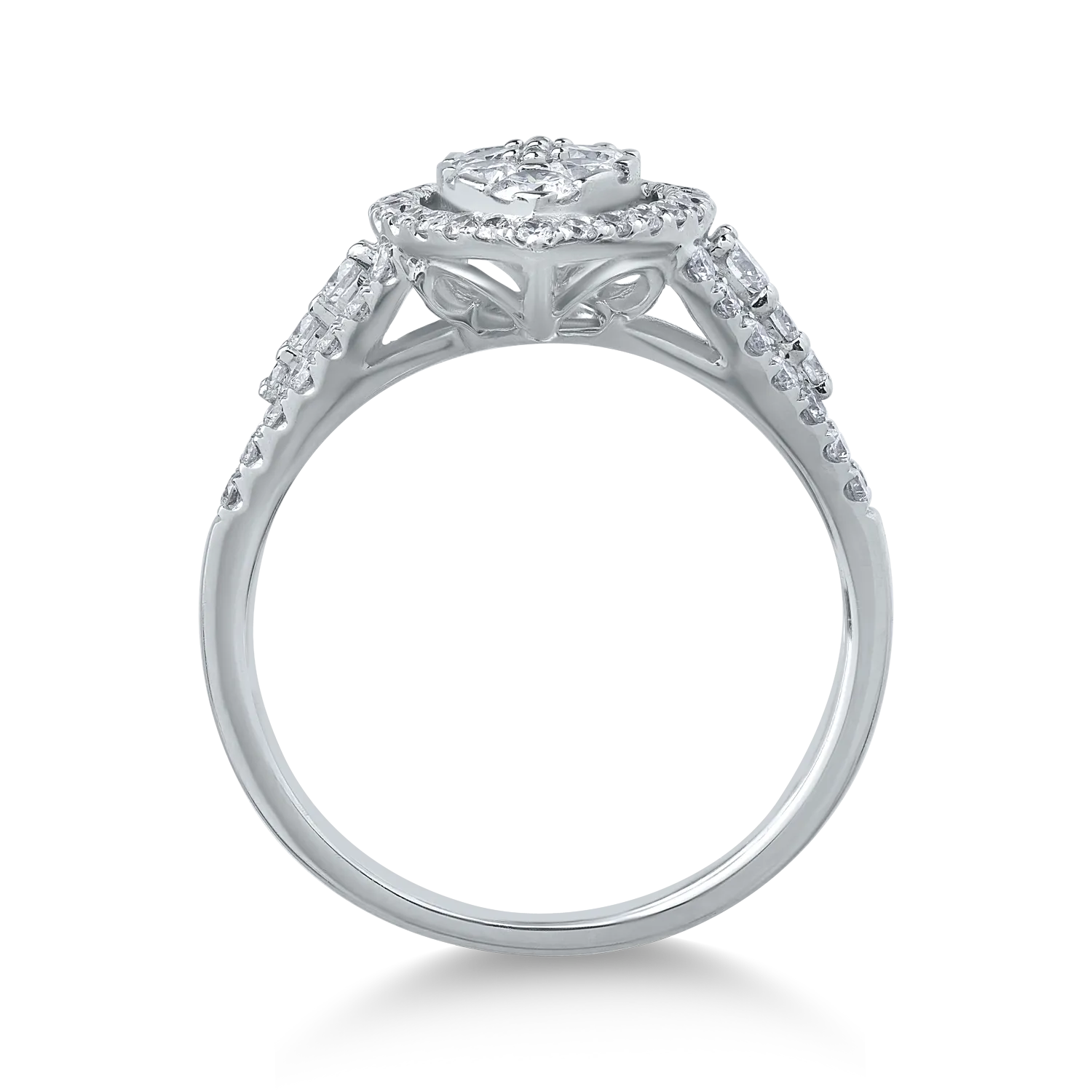 18K white gold ring with 0.52ct diamonds