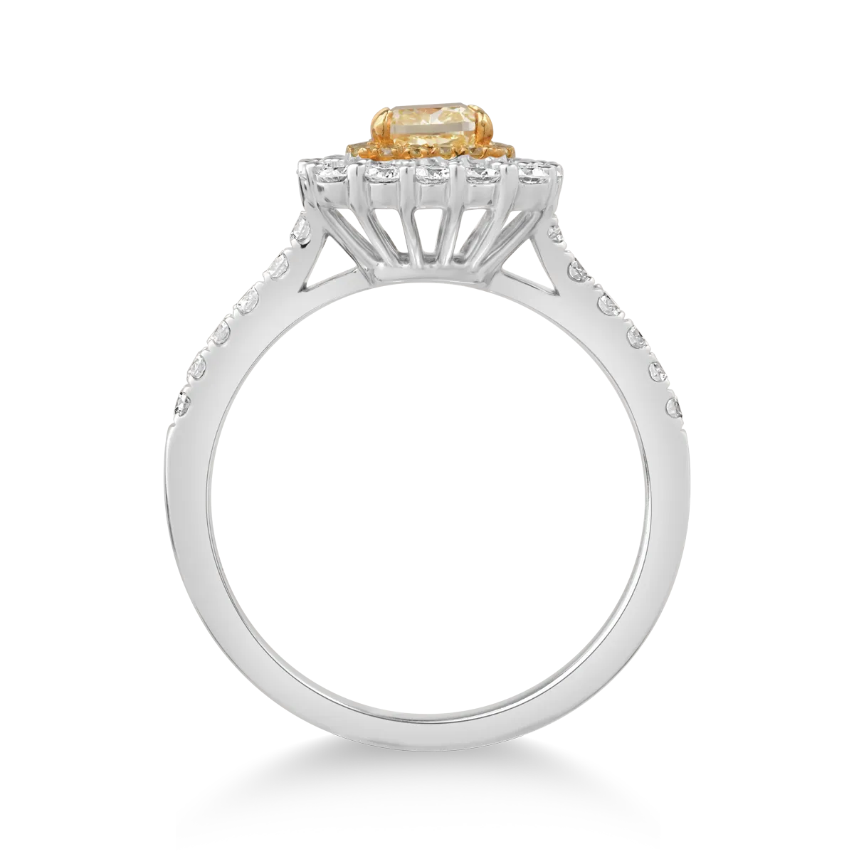 18K white gold ring with 1.2ct diamonds