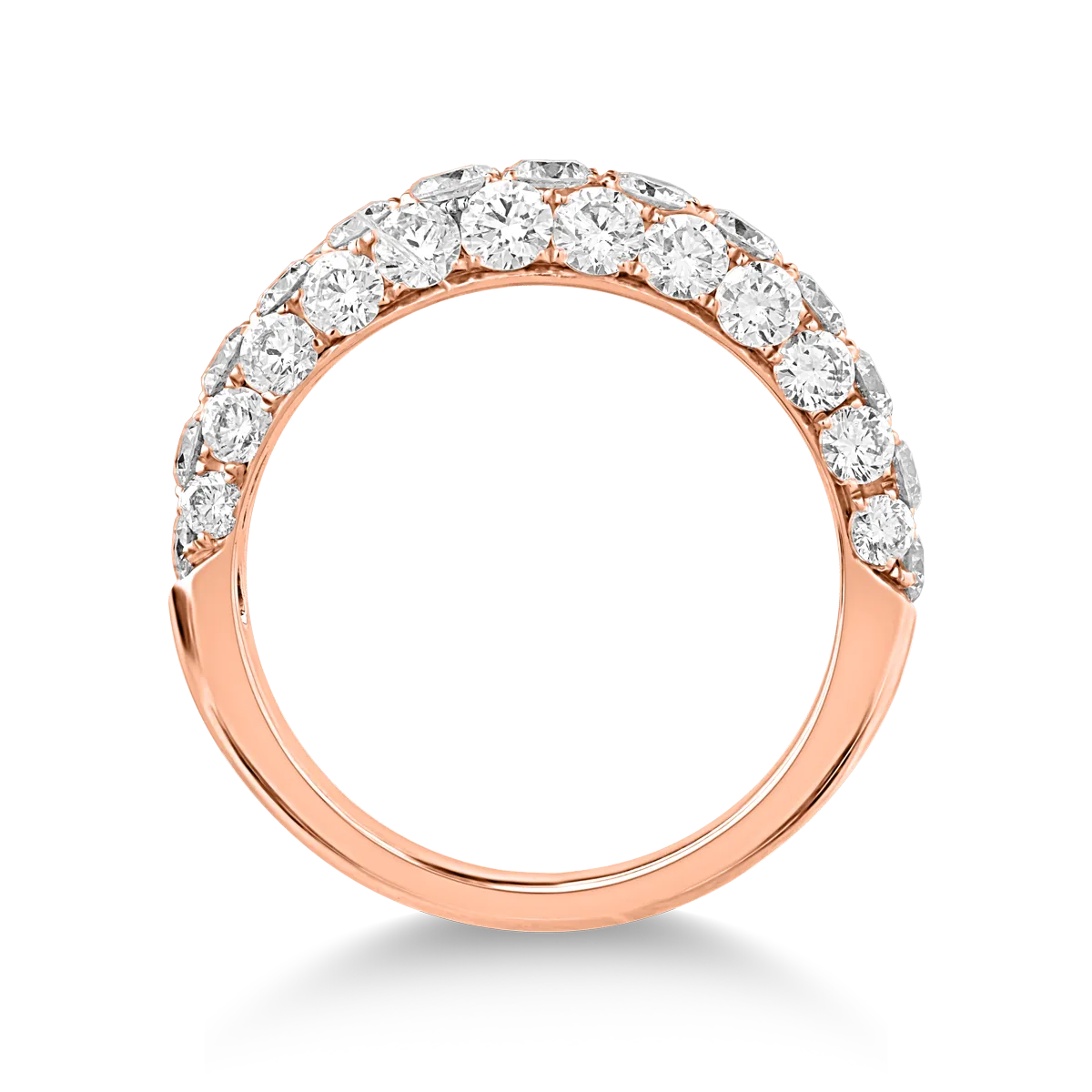 18K rose gold ring with 2.03ct diamonds