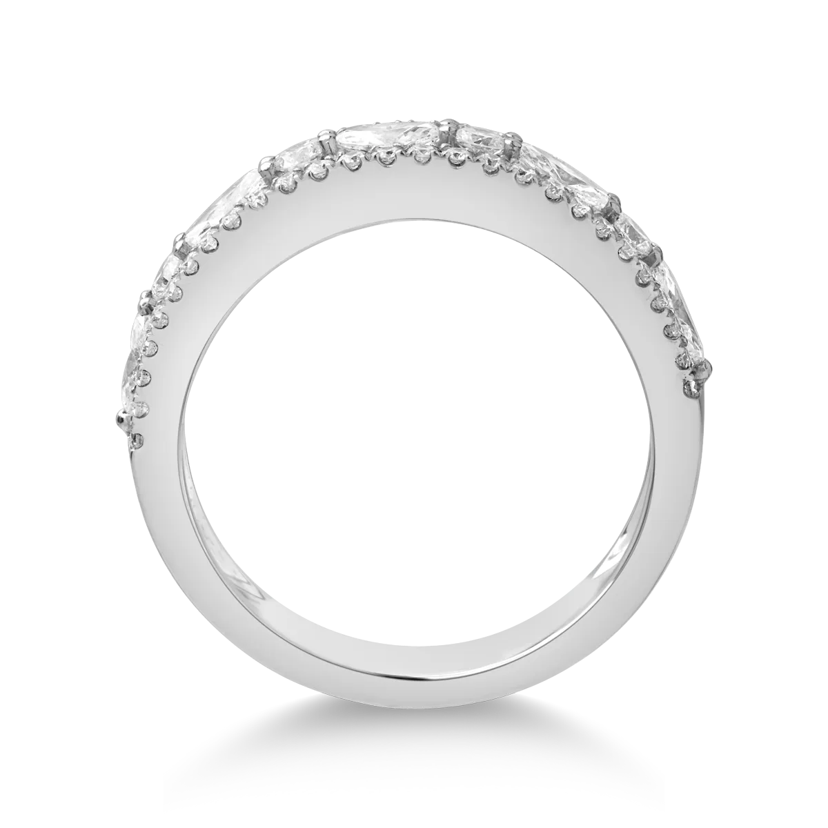 Inel din aur alb de 18K cu diamante de 0.89ct