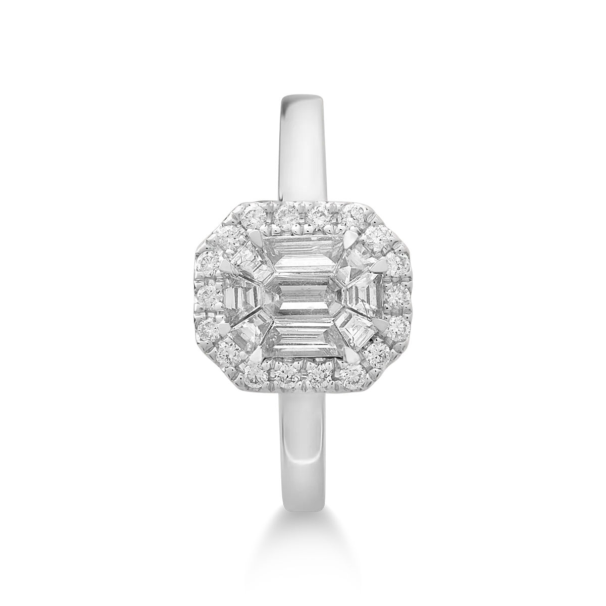 18K white gold ring with 0.6ct diamonds