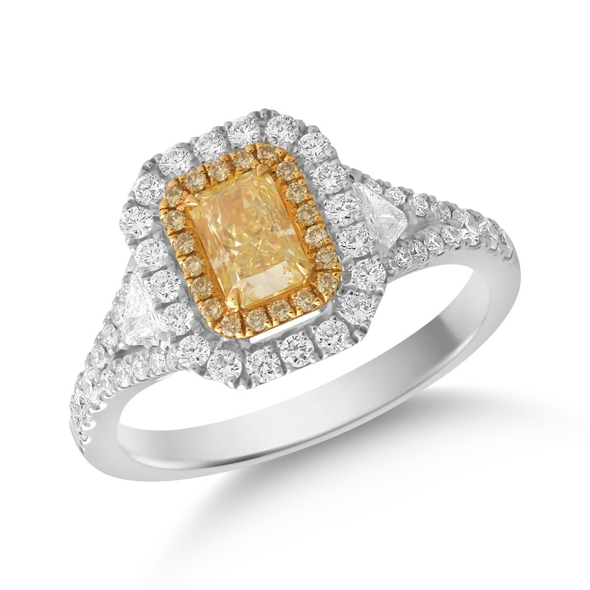 18K white gold ring with 1.29ct diamonds