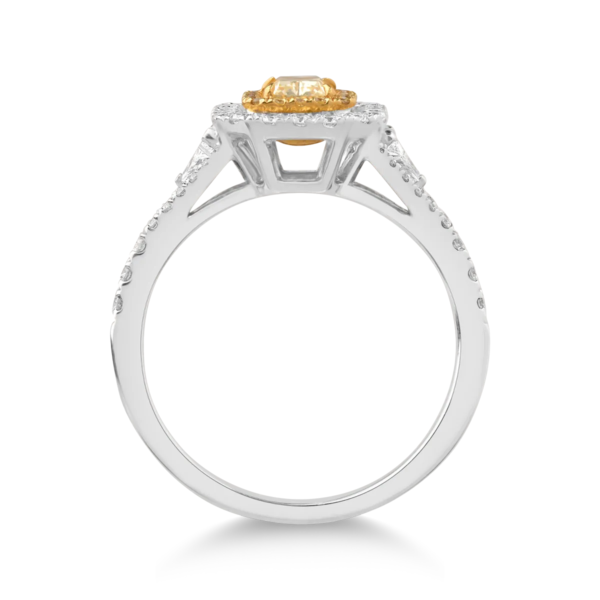 18k fehér arany gyűrű gyémántokkal 1.29ct