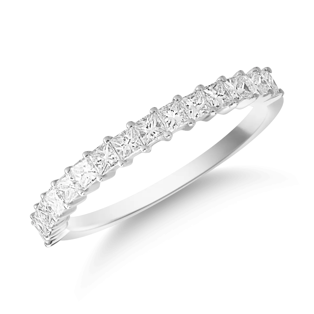 Gyűrű 18K-os fehér aranyból 0.62ct gyémánttal