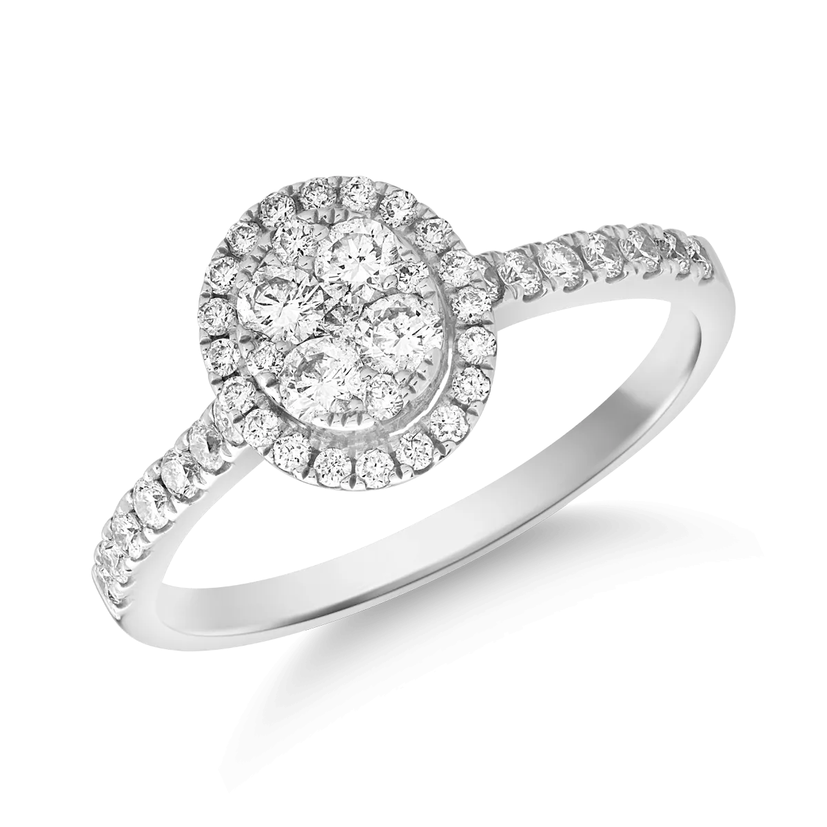 18K white gold ring with 0.63ct diamond