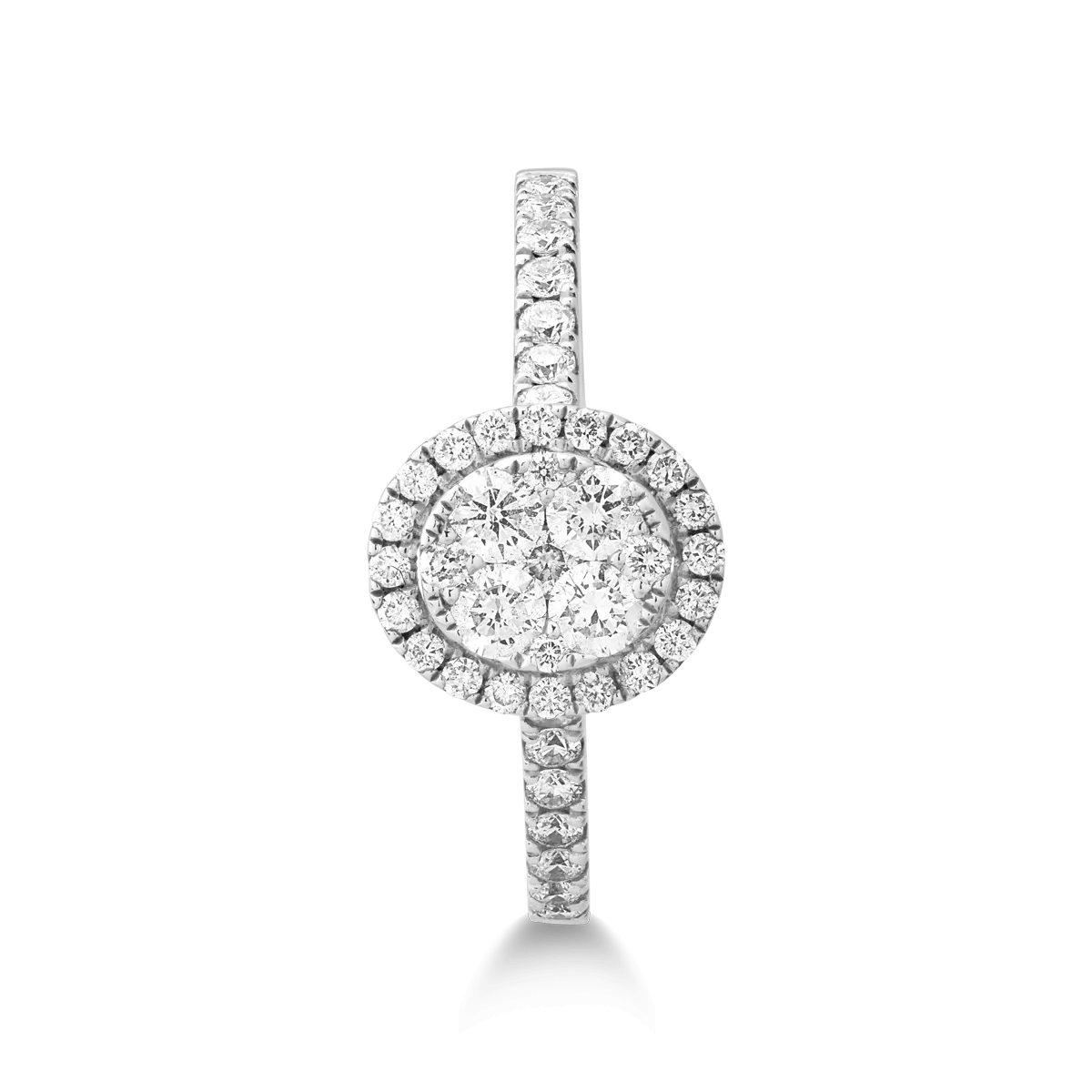 Gyűrű 18K-os fehér aranyból 0.63ct gyémánttal