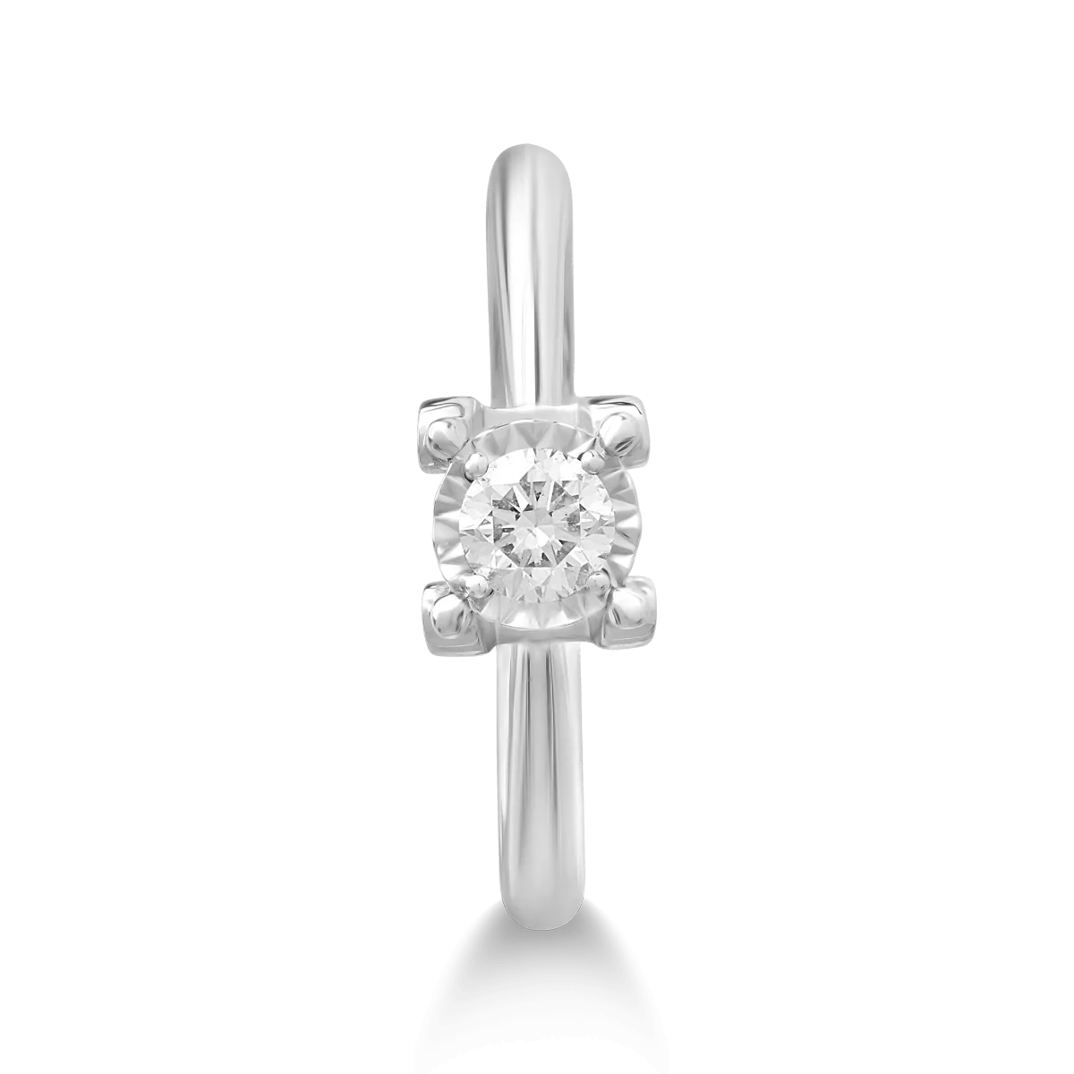 18K white gold ring with 0.18ct diamond