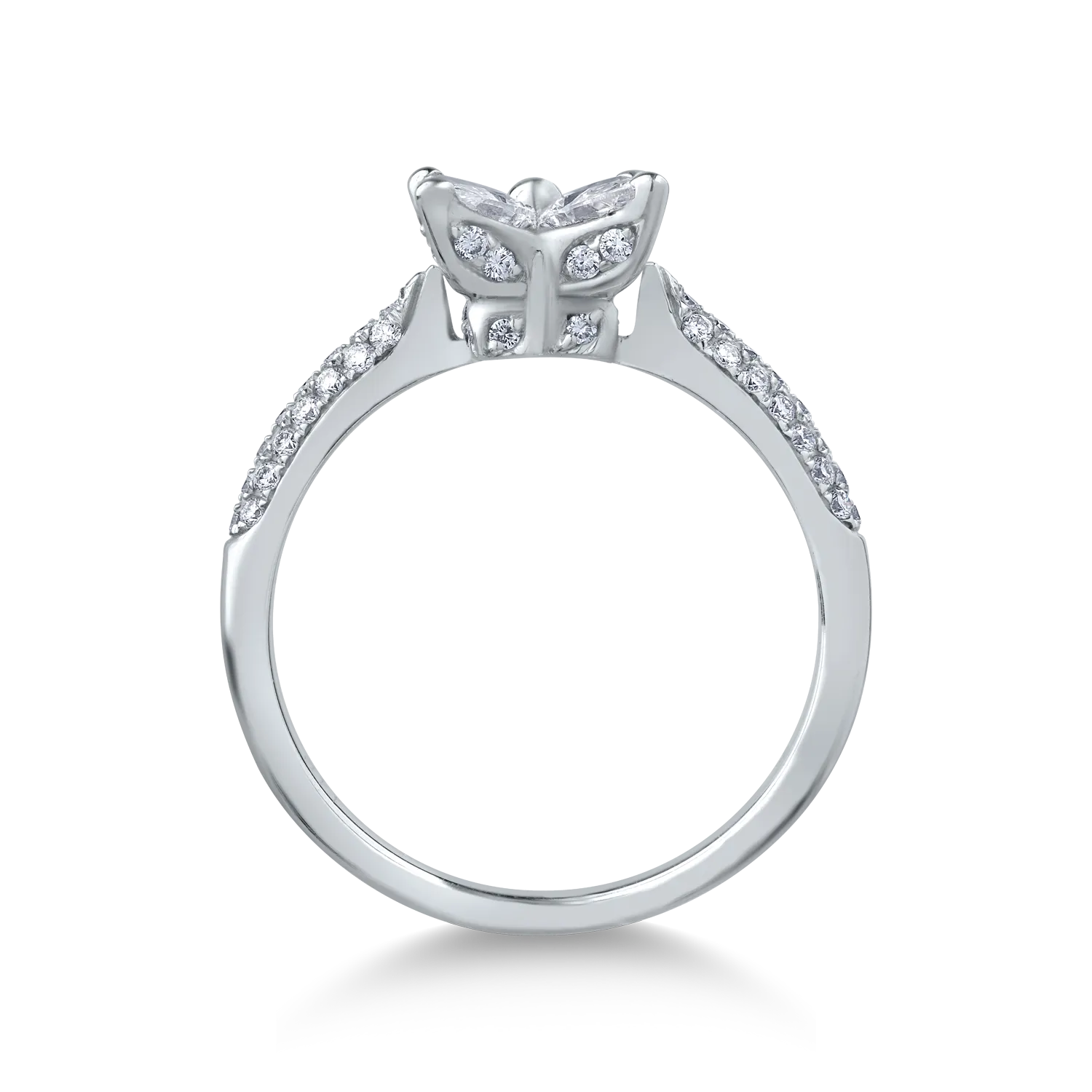 Inel din aur alb cu diamante de 0.89ct