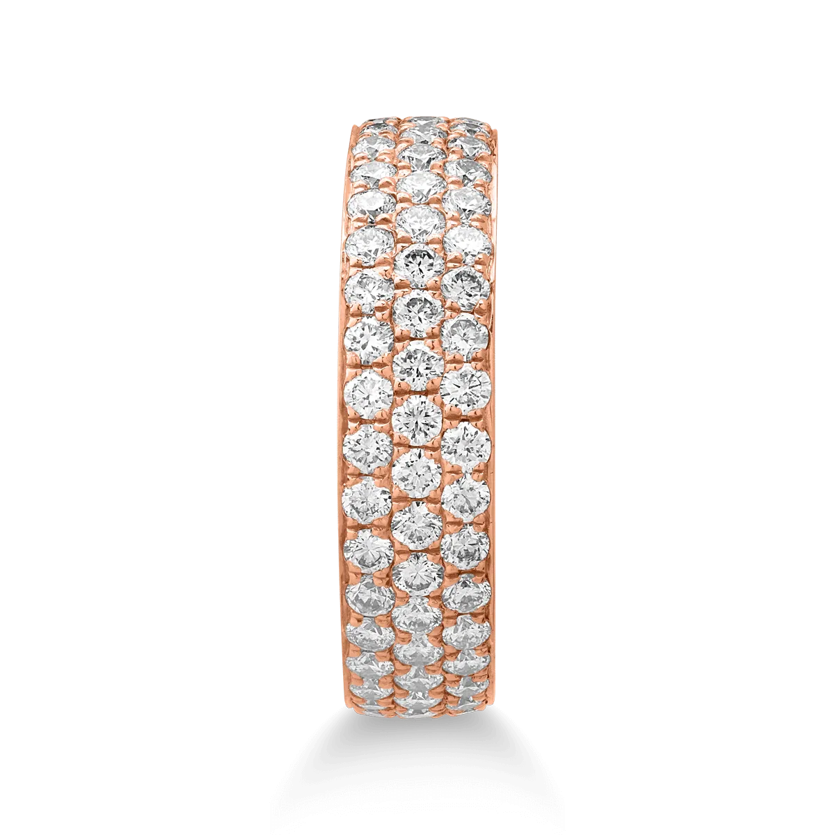 14K rose gold ring with 0.92ct diamonds