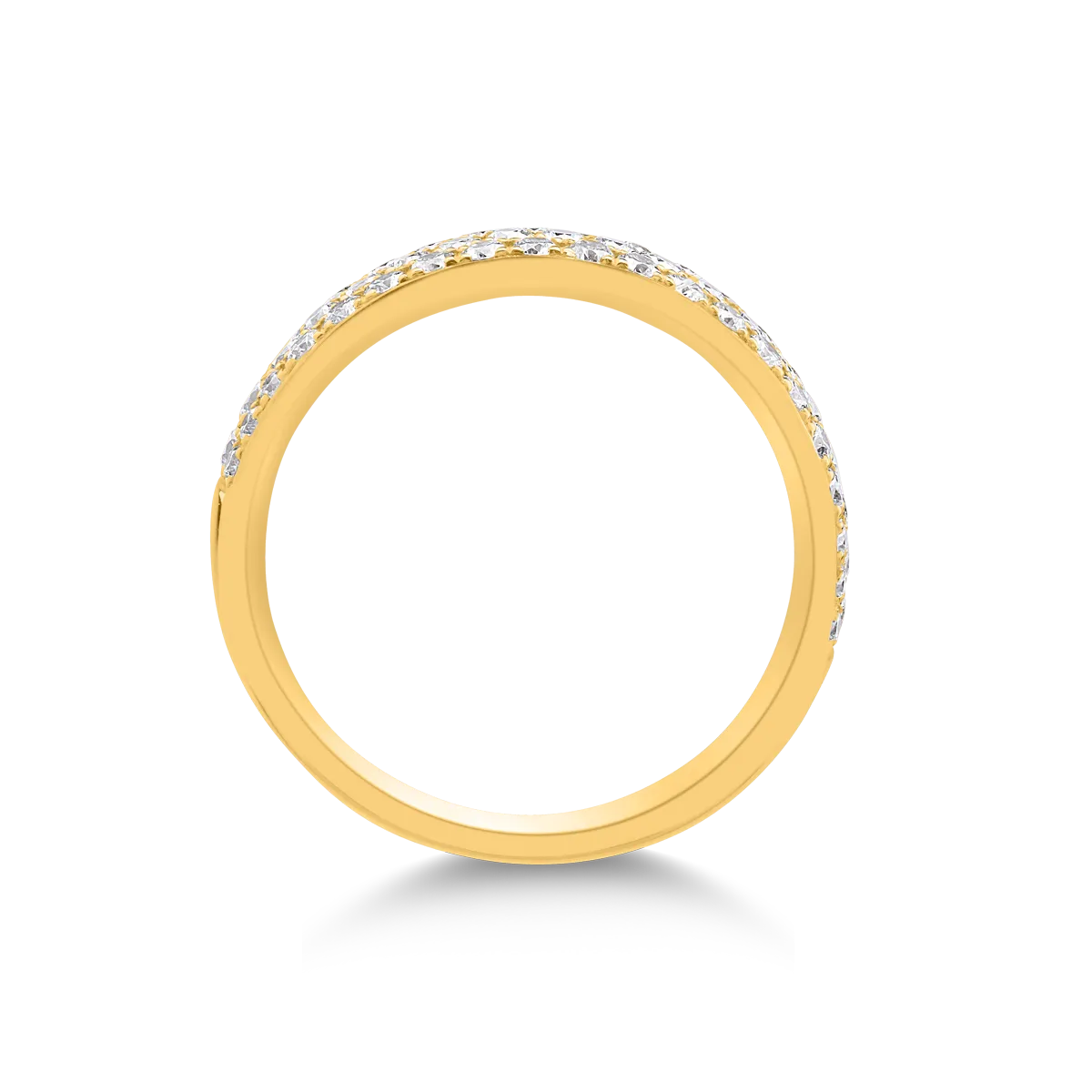 14K yellow gold ring with 0.91ct diamonds