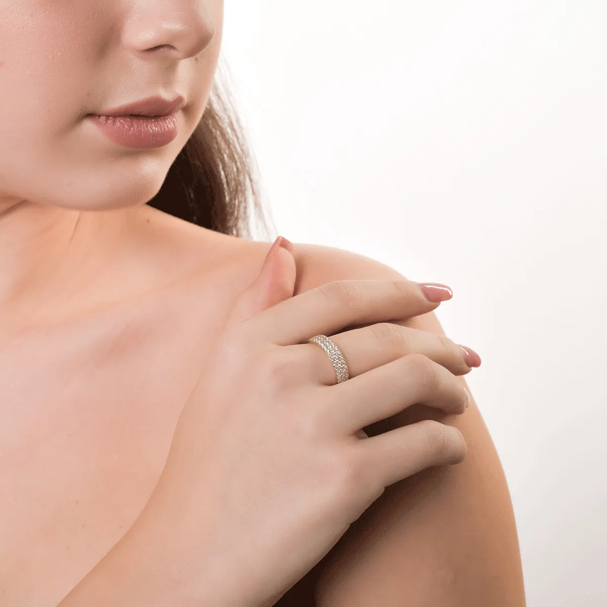 14K yellow gold ring with 0.91ct diamonds