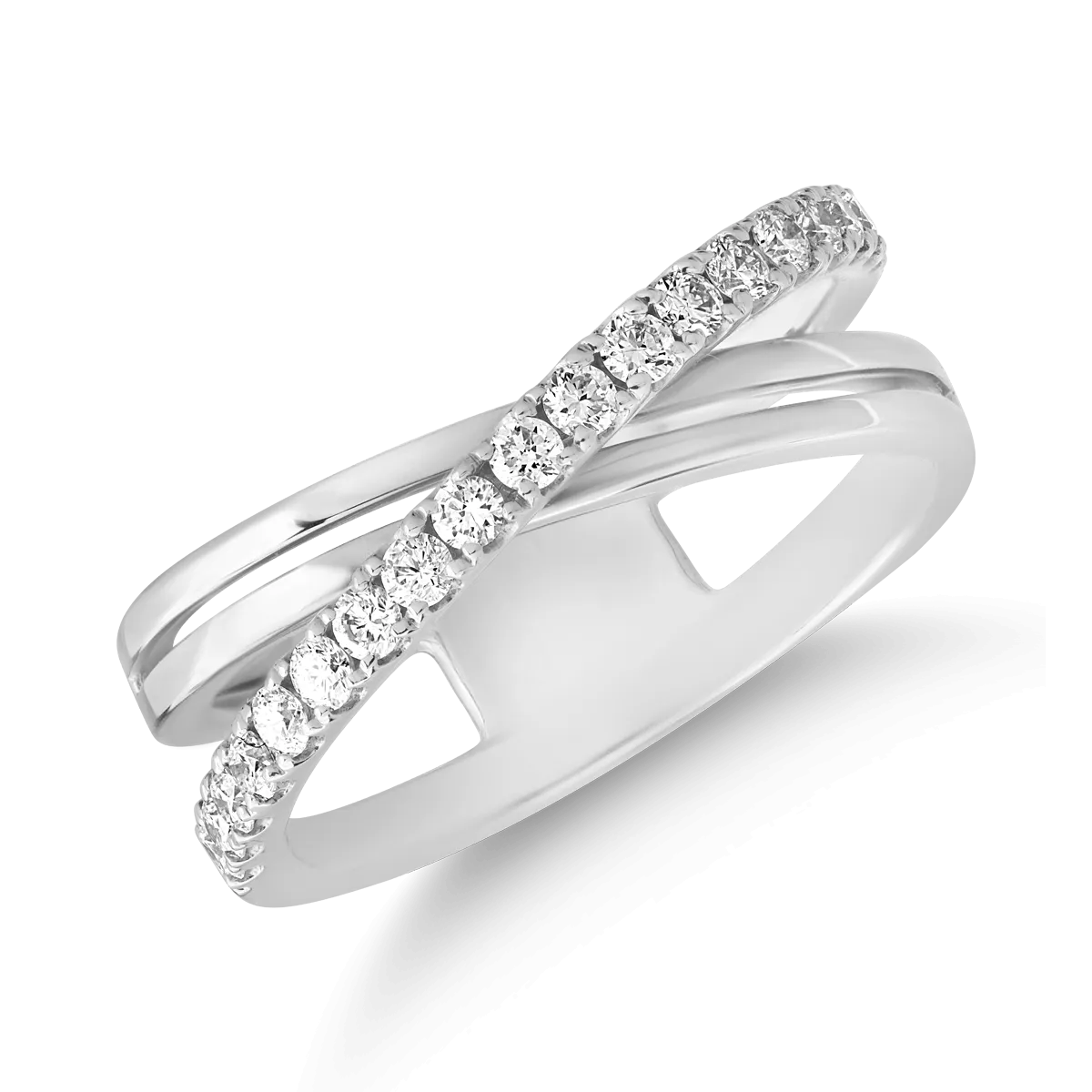 14K white gold ring with 0.47ct diamonds