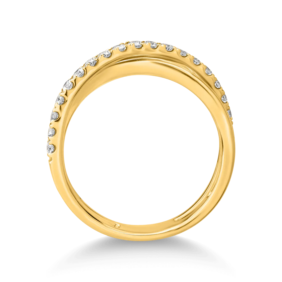 Inel din aur galben de 14K cu diamante de 0.46ct