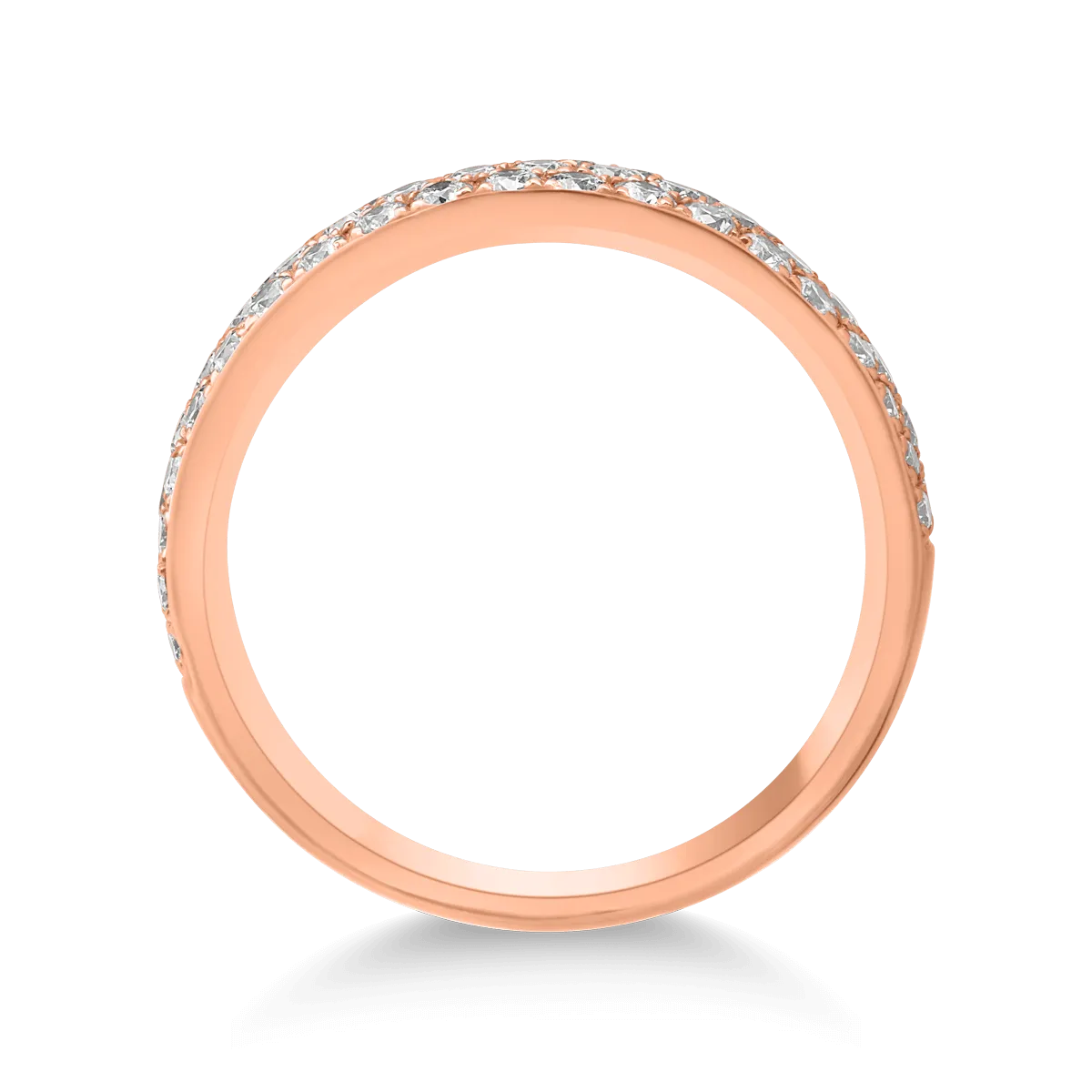 14K rose gold ring with 0.92ct diamonds