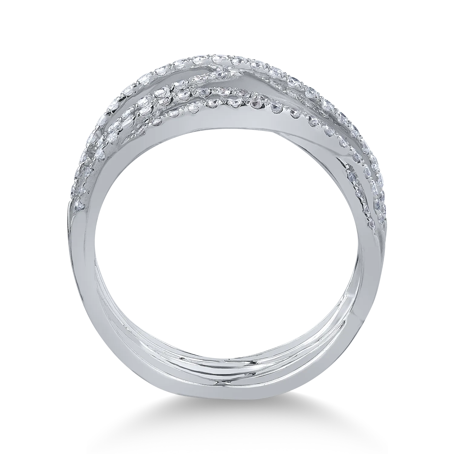 18K white gold ring with 0.73ct diamonds