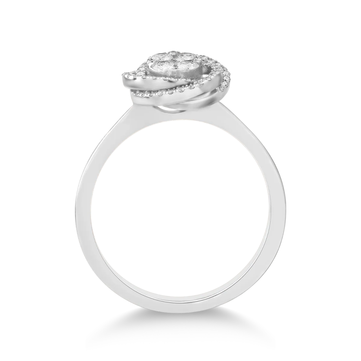 Пръстен от бяло злато 18K с диаманти 0.65ct