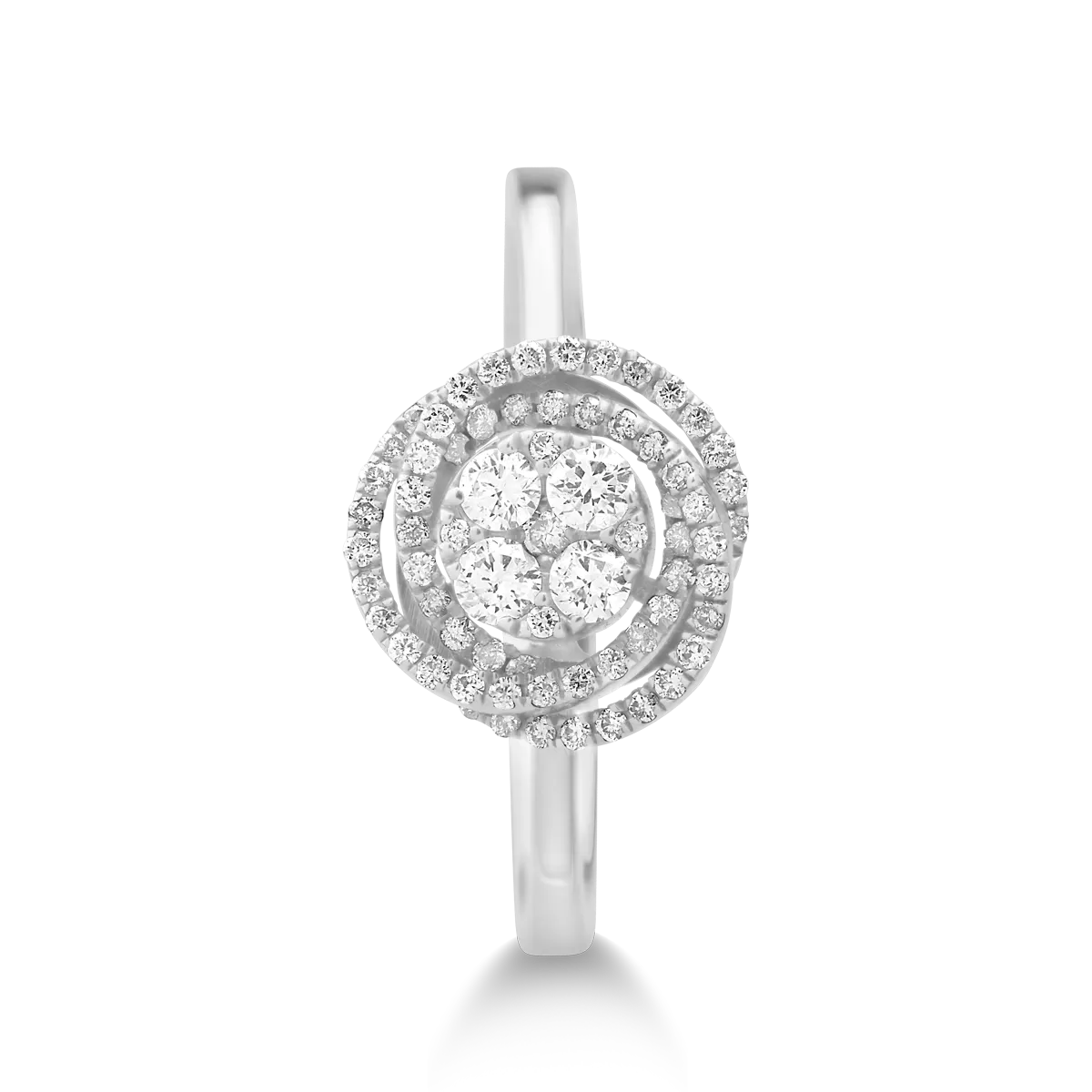 Пръстен от бяло злато 18K с диаманти 0.65ct