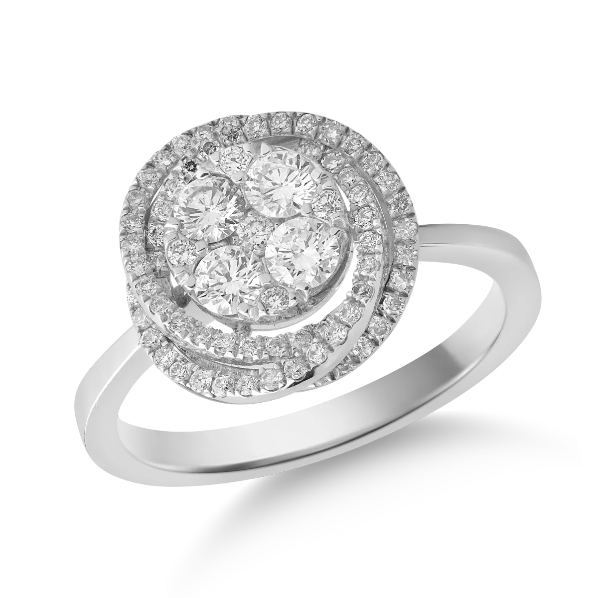 18K white gold ring with 0.65ct diamonds