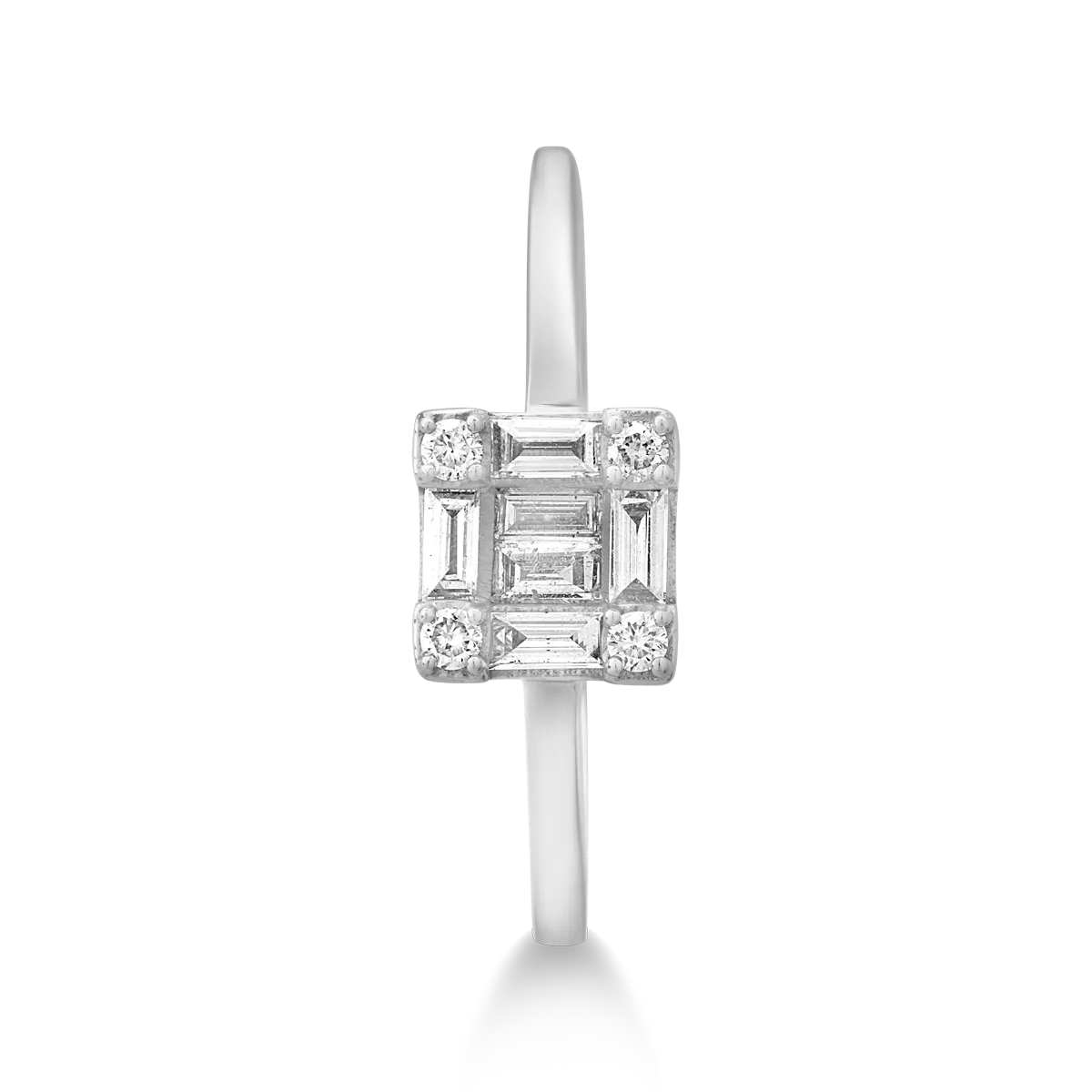 18K white gold ring with 0.276ct diamonds