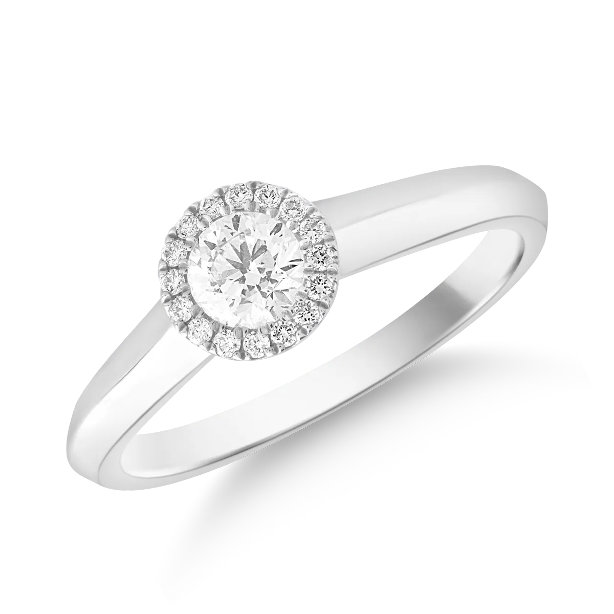 18K fehérarany gyűrű 0.35ct gyémántokkal