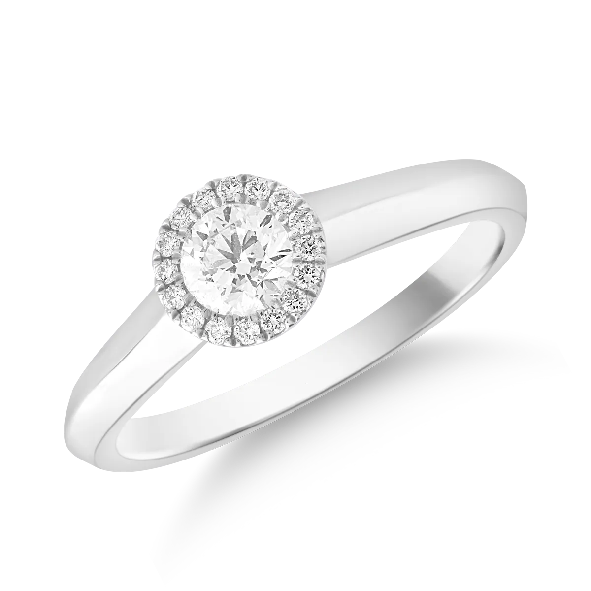 Inel din aur alb cu diamante de 0.35ct