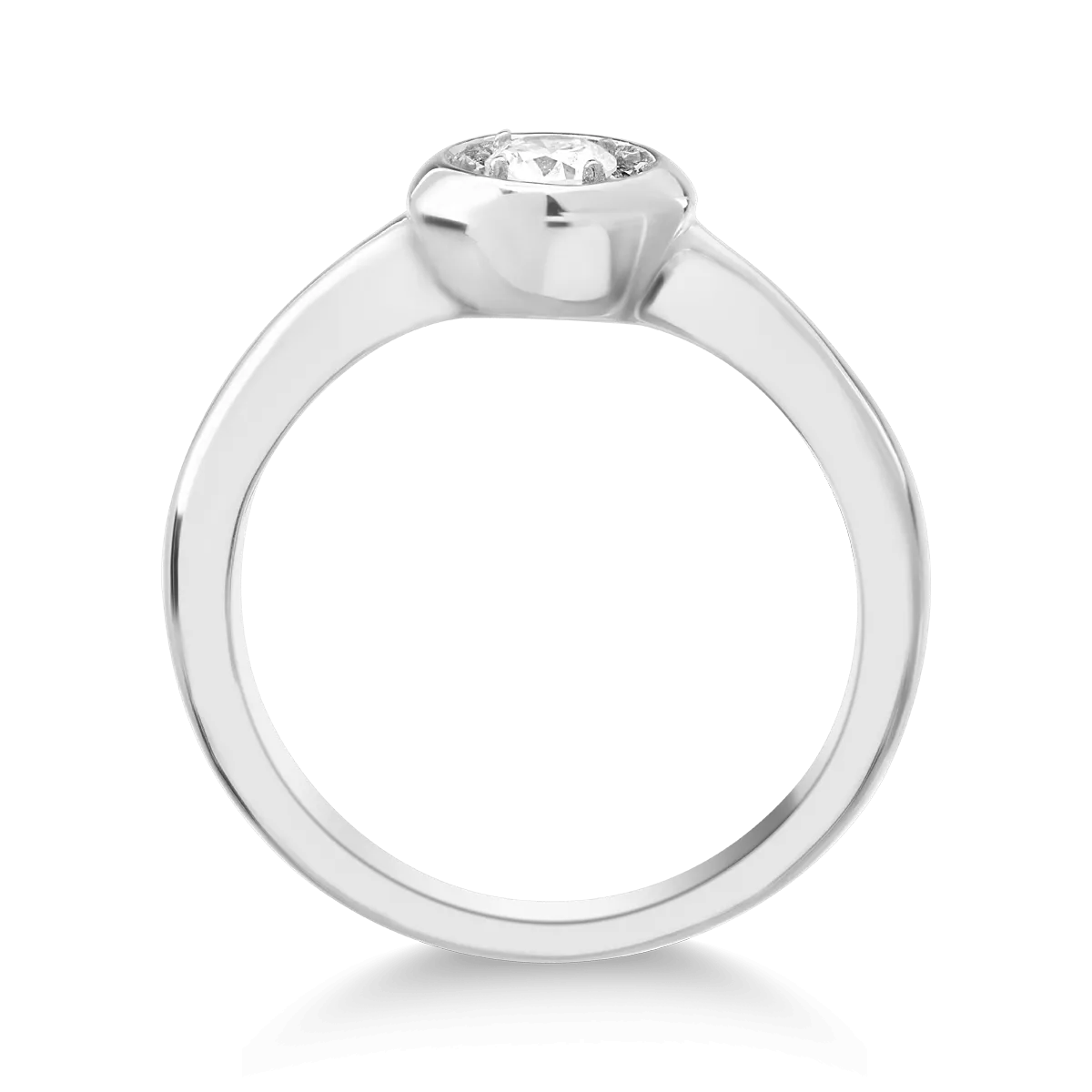 Gyűrű 18K-os fehér aranyból 0.12ct gyémánttal és 0.055ct gyémánttal