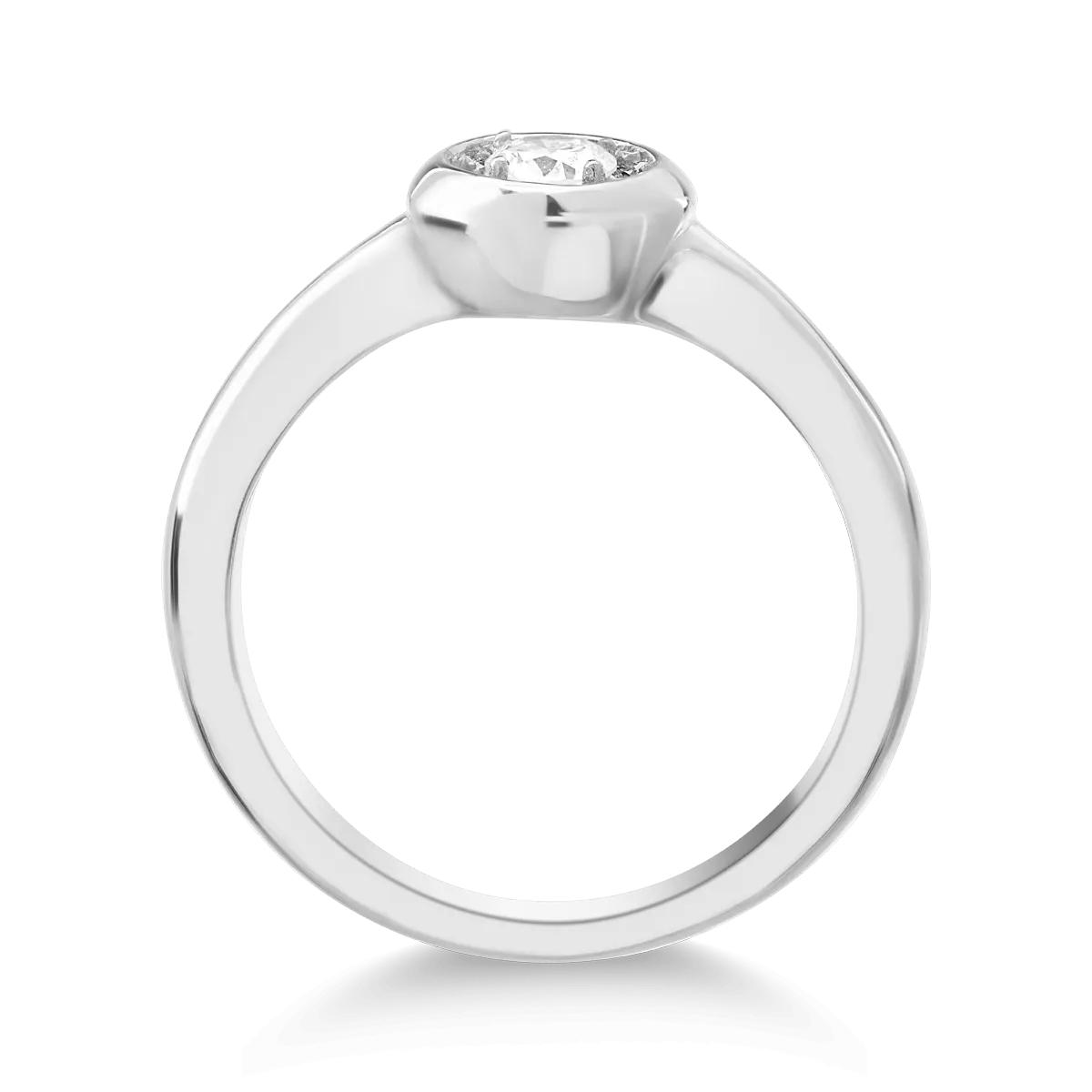 18K white gold ring with 0.122ct diamond and 0.05ct diamonds