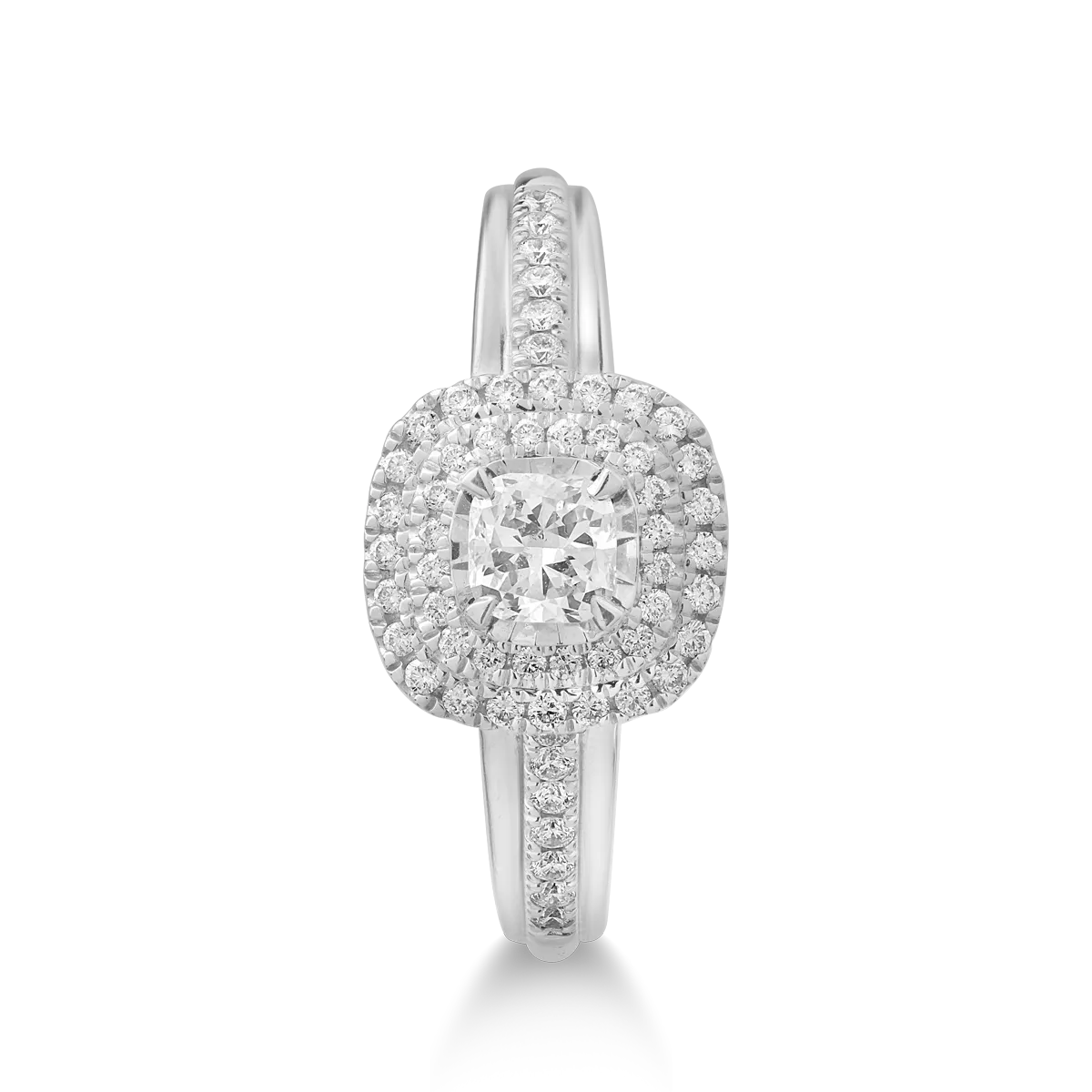 18k fehér arany gyűrű gyémántokkal 0,52ct