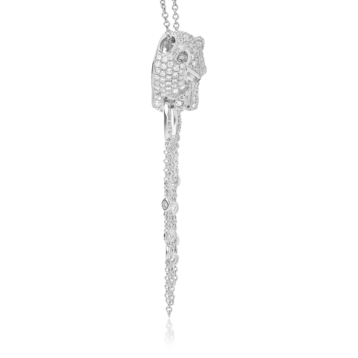 18K white gold pendant necklace with 1.5ct diamonds