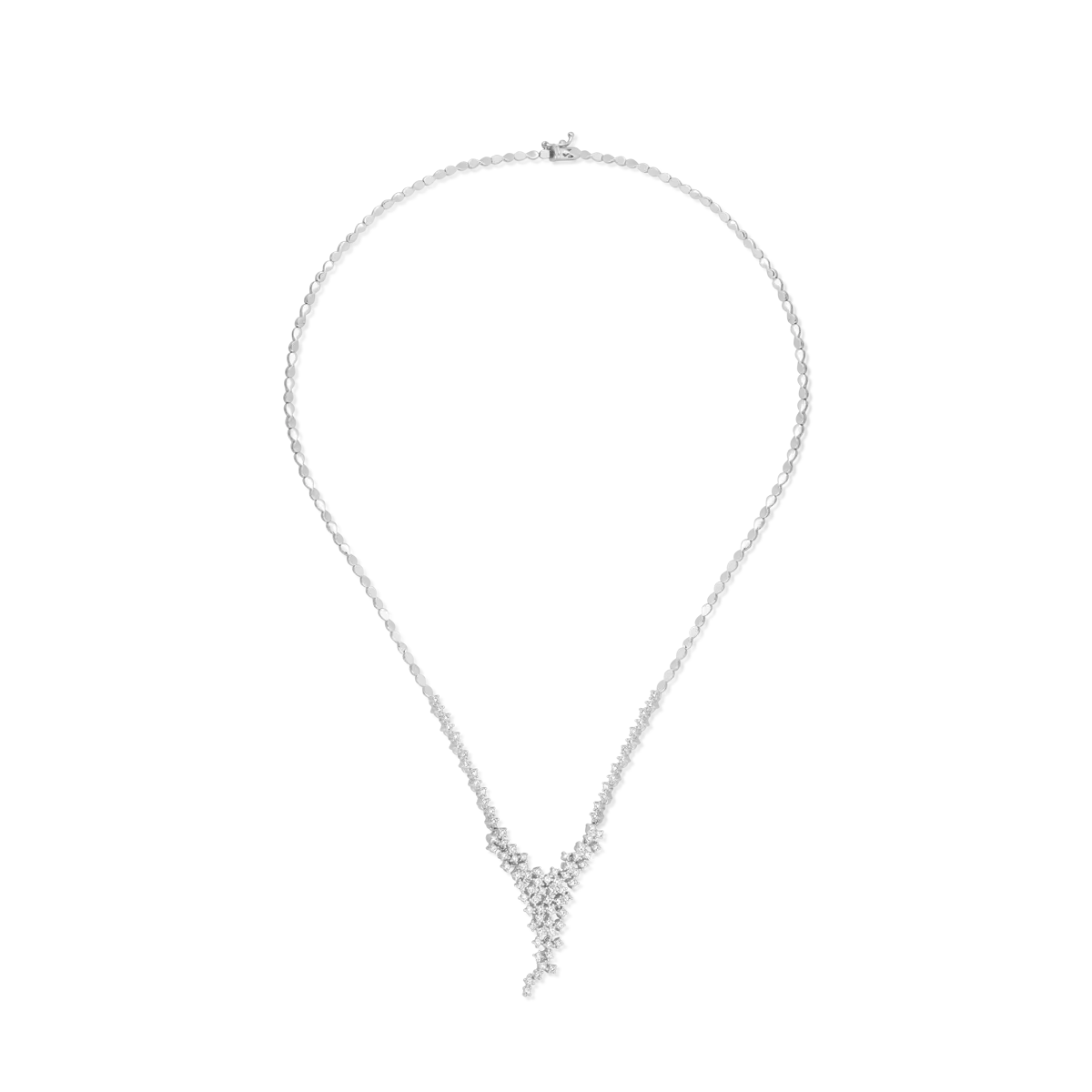 14K white gold necklace with 0.43ct diamonds