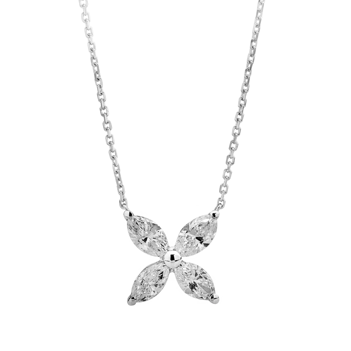 Naszyjnik z białego złota z diamentami o masie 0.2ct-117510