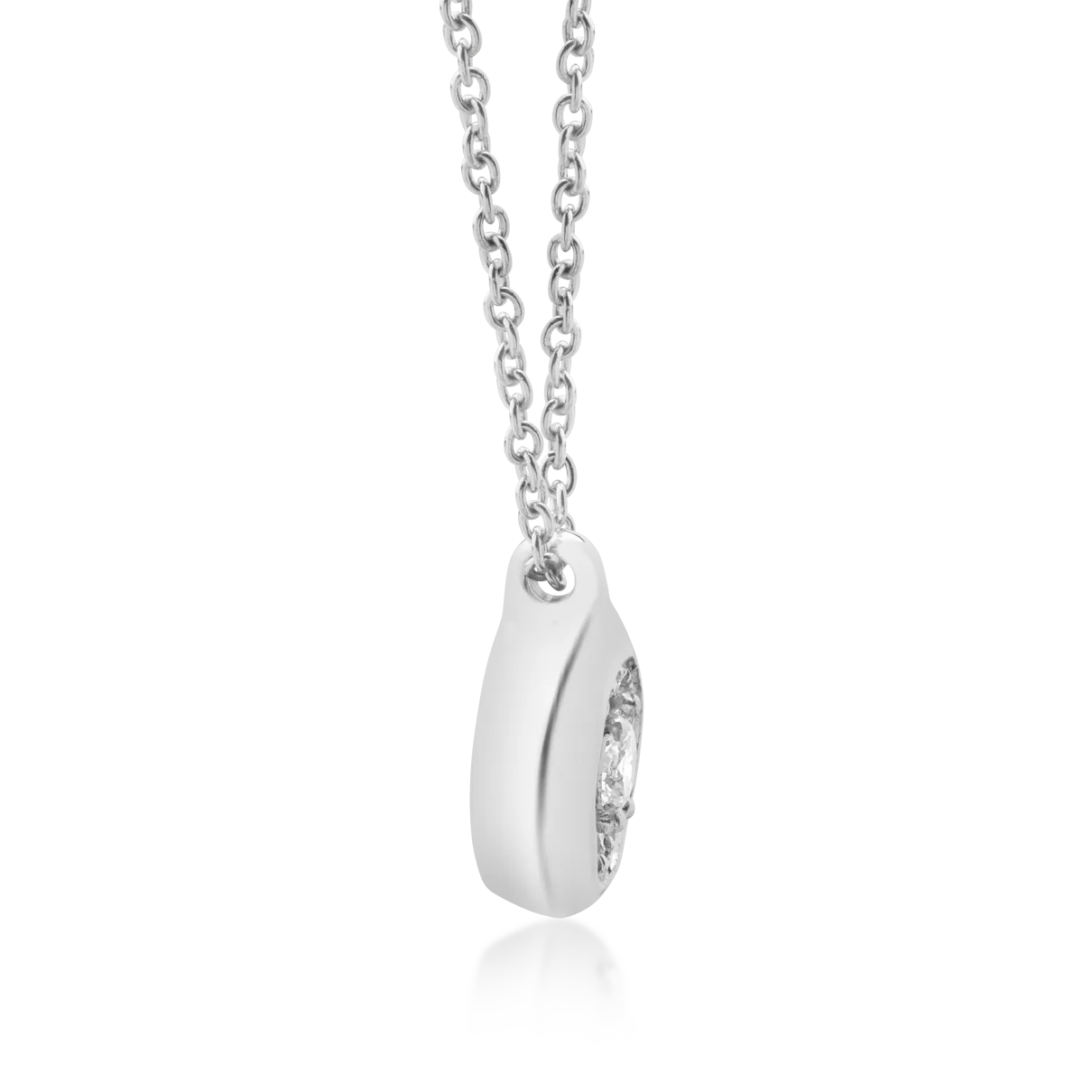 18K white gold pendant necklace with diamonds of 0.08ct