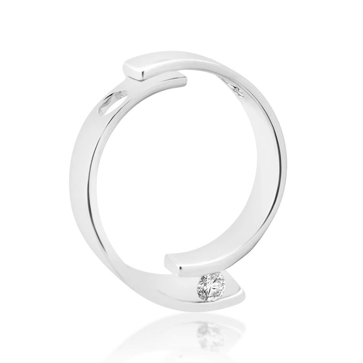 18K white gold pendant with 0.09ct diamond