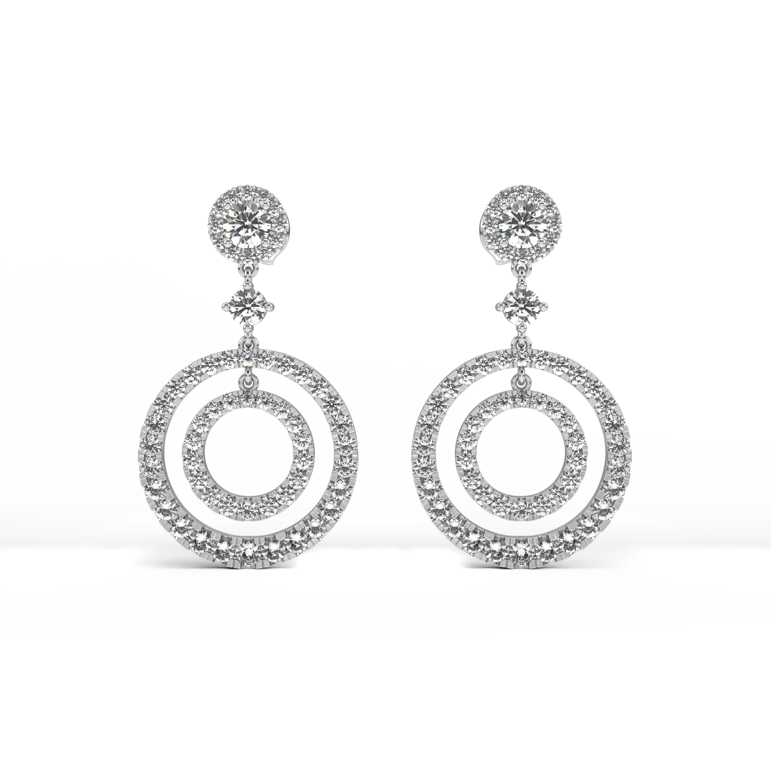 Cercei din aur alb de 18K cu diamante de 2.035ct-118100