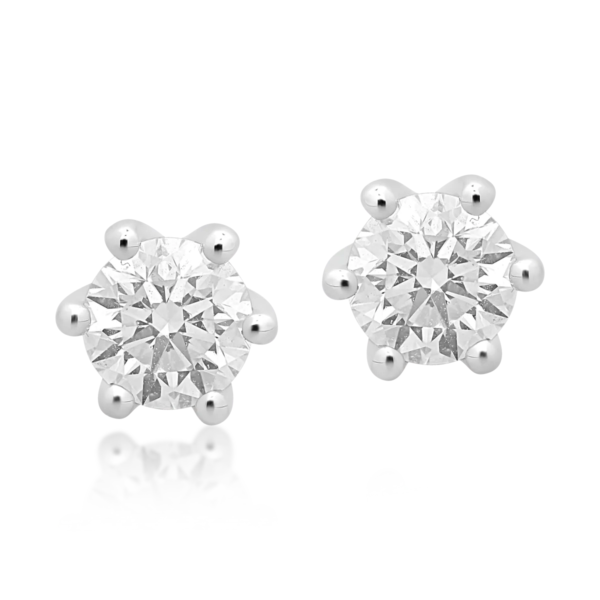 Cercei din aur alb de 18K cu diamante de 0.8ct-118313