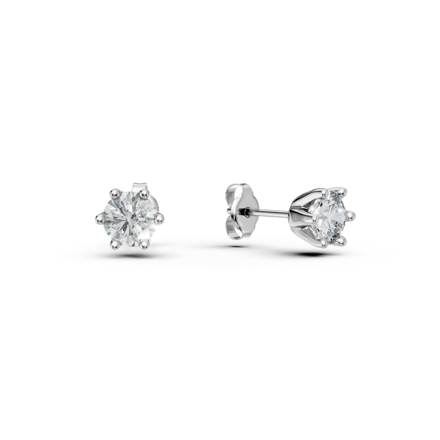 18K white gold earrings with 0.8ct diamonds