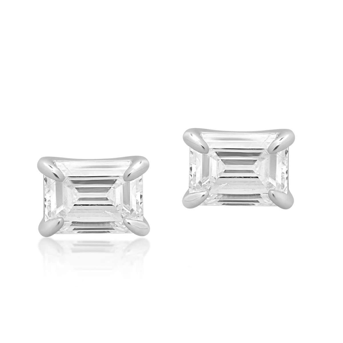 18K white gold earrings with 1.47ct diamonds