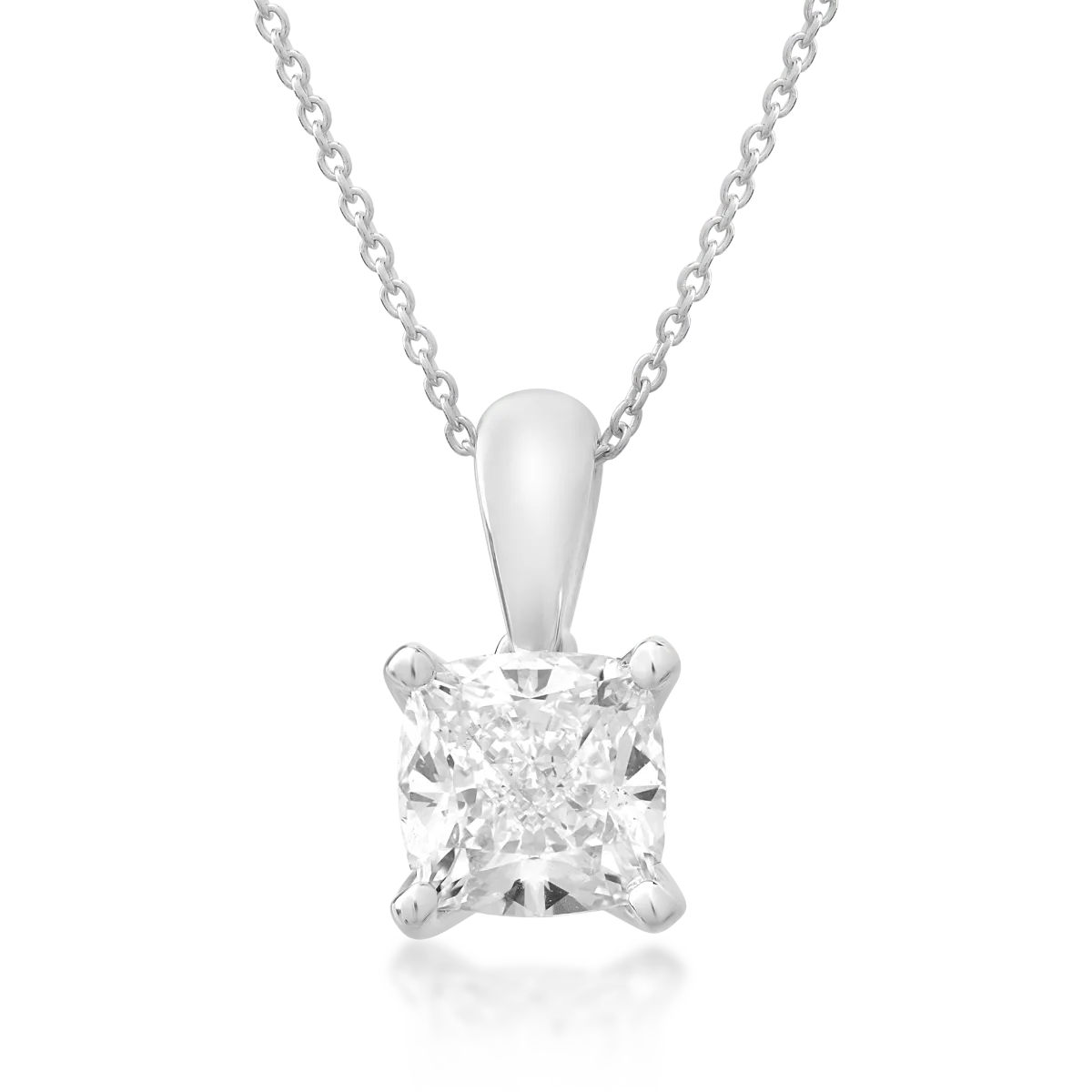 18K white gold pendant chain with 1.03ct diamond