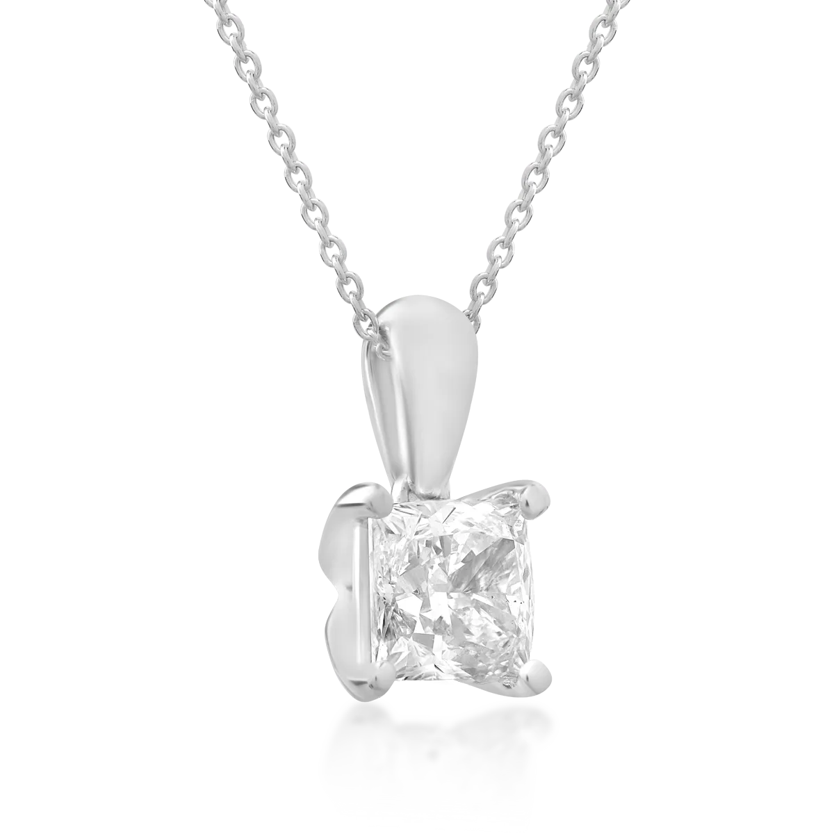 18K white gold pendant chain with 1.03ct diamond