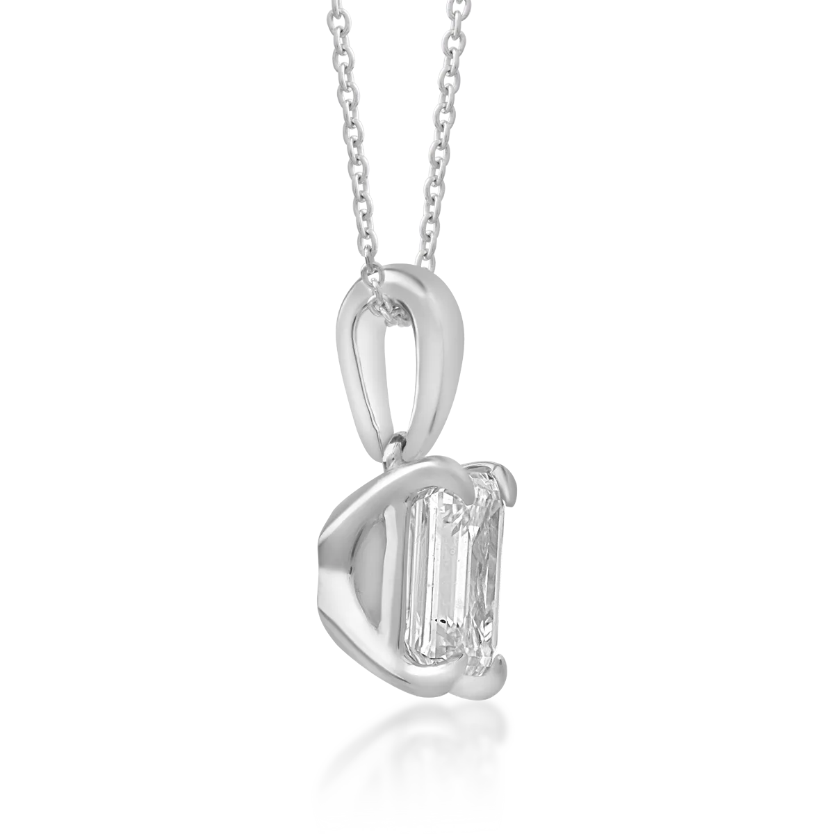 18K white gold pendant chain with 0.61ct diamond