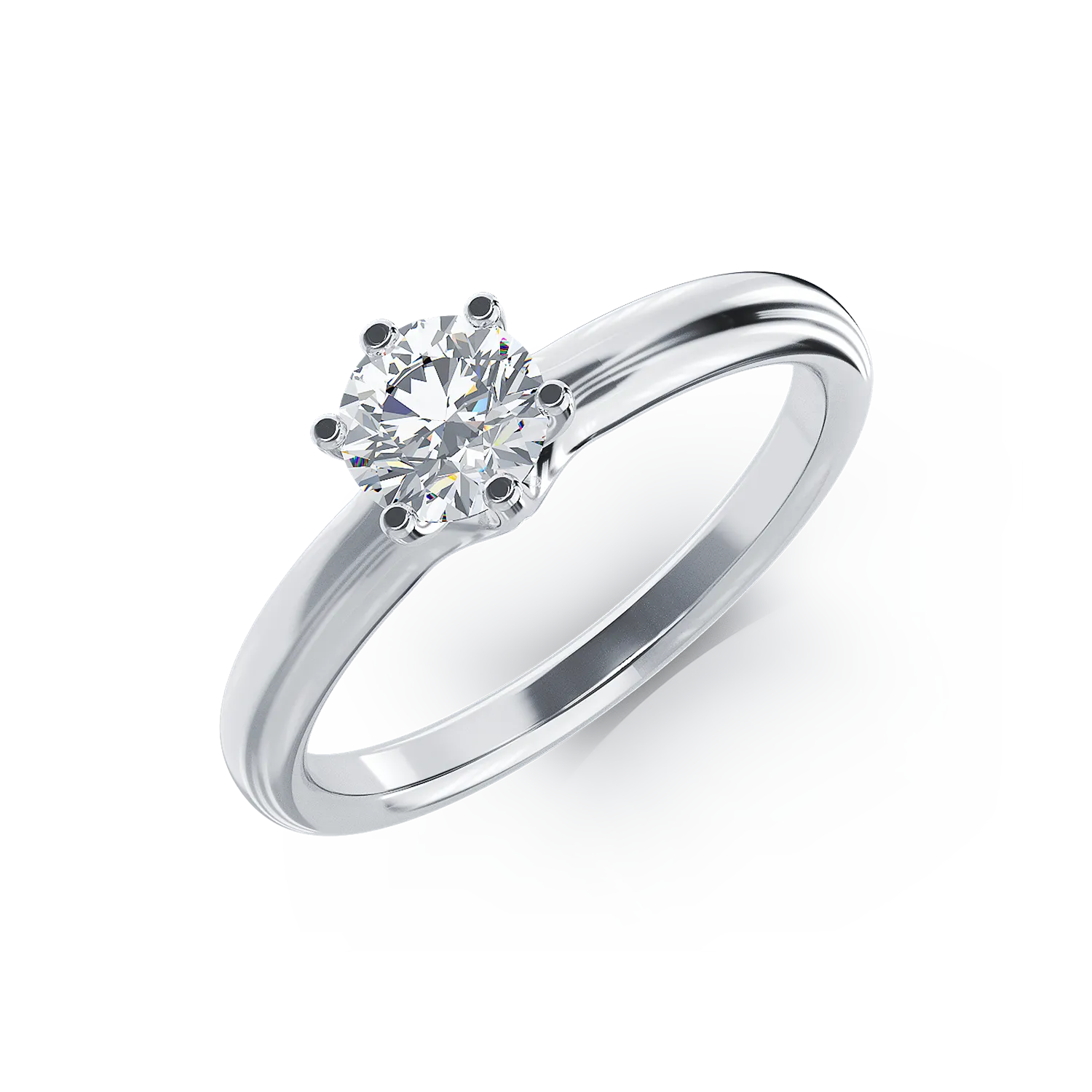 Platinum engagement ring with a 0.6ct solitaire diamond