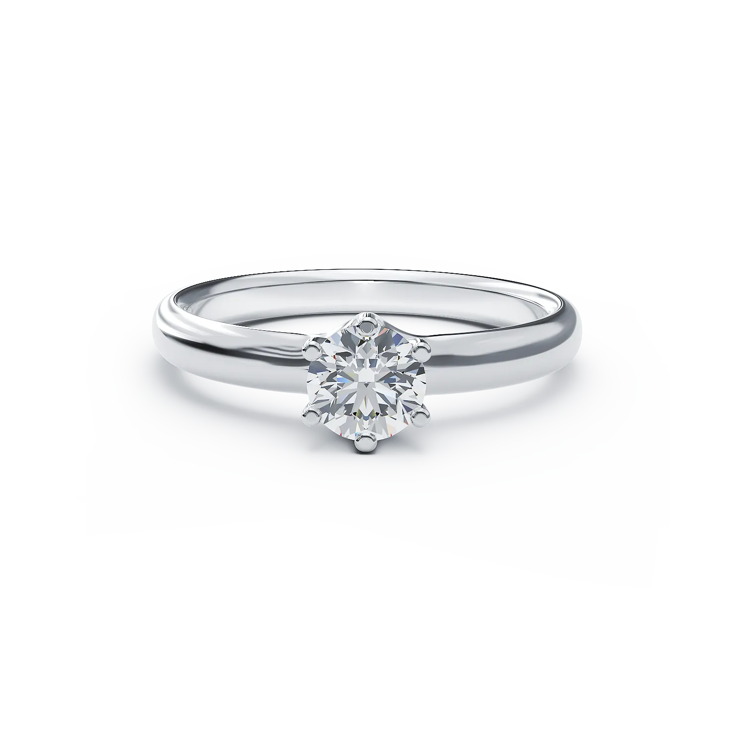 Годежен пръстен от платина с диамант 0.6гкт