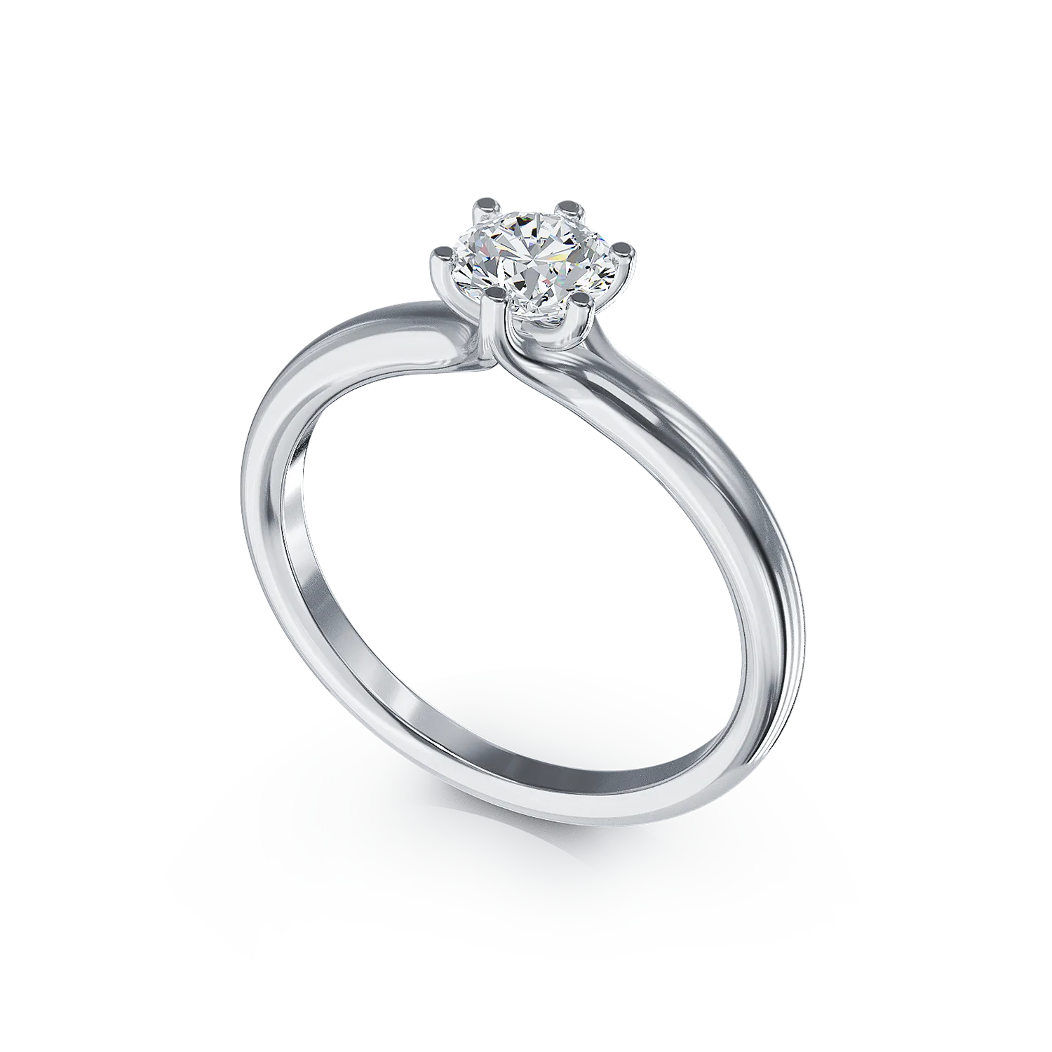 Platinum engagement ring with a 0.61ct solitaire diamond