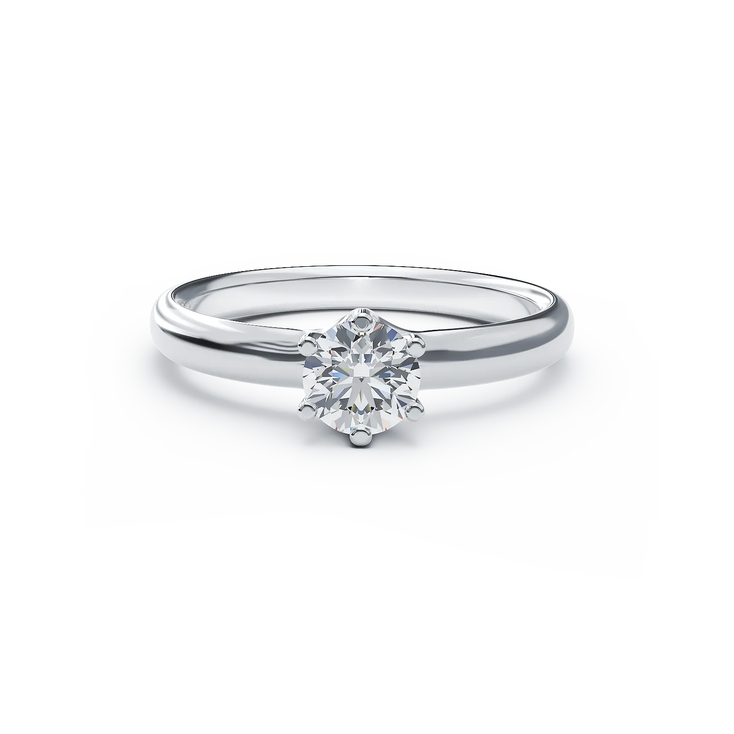 Platinum engagement ring with a 0.61ct solitaire diamond