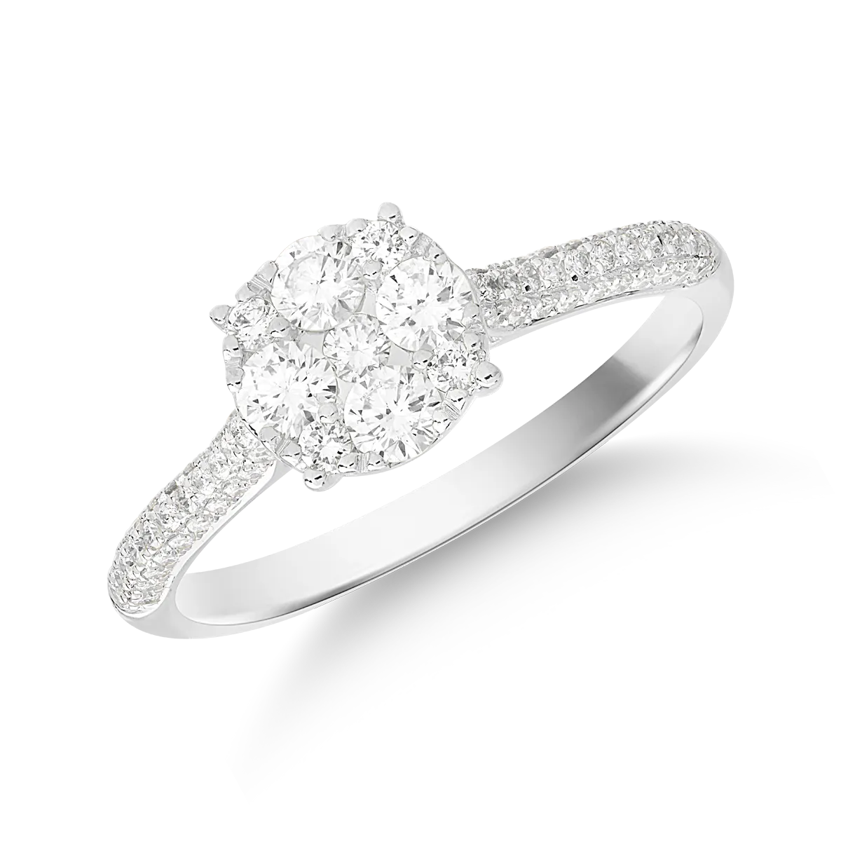 18k white gold ring with diamonds of 0.46ct