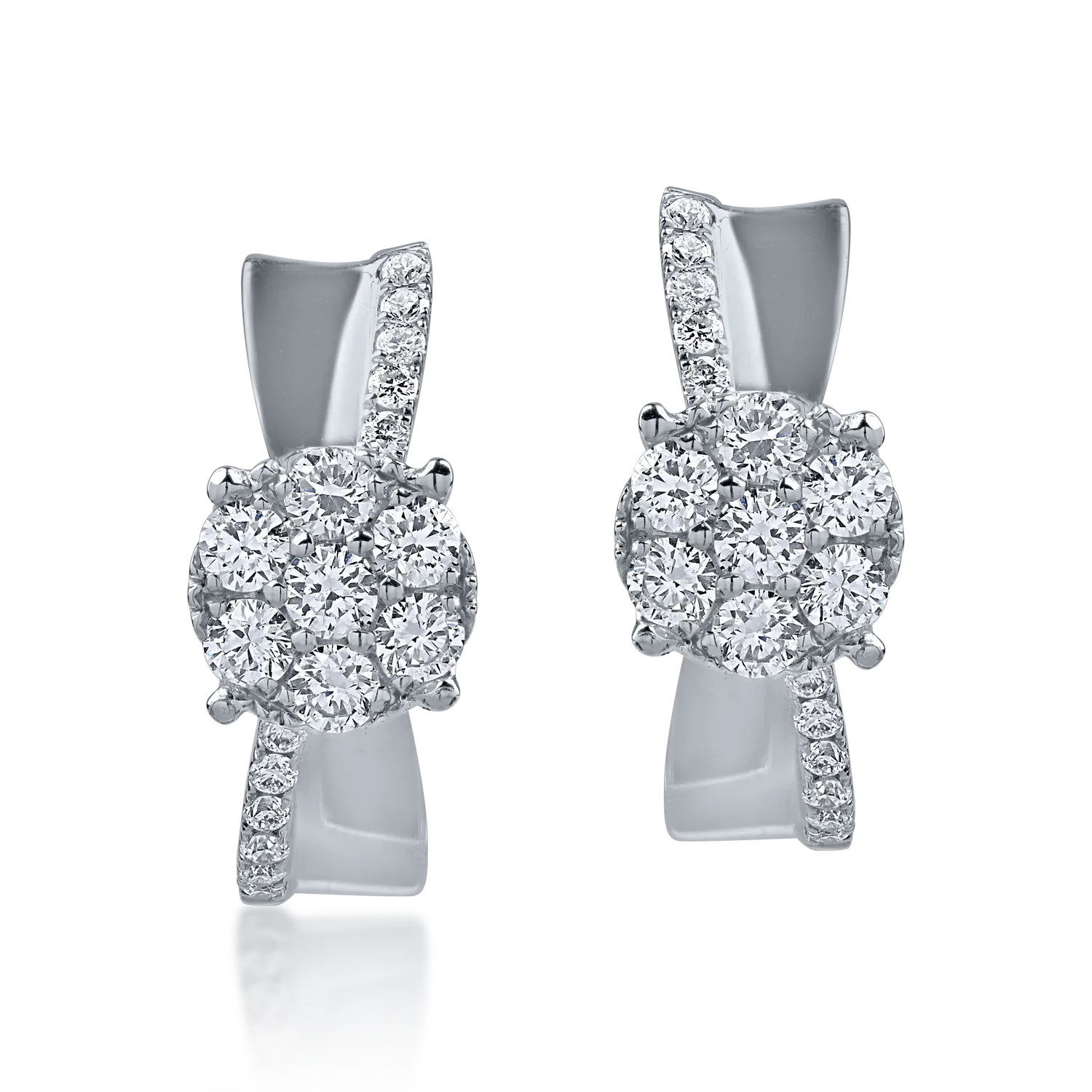 Cercei din aur alb cu diamante de 0.3ct-118932