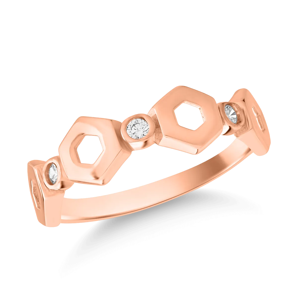 14K rose gold ring-118974