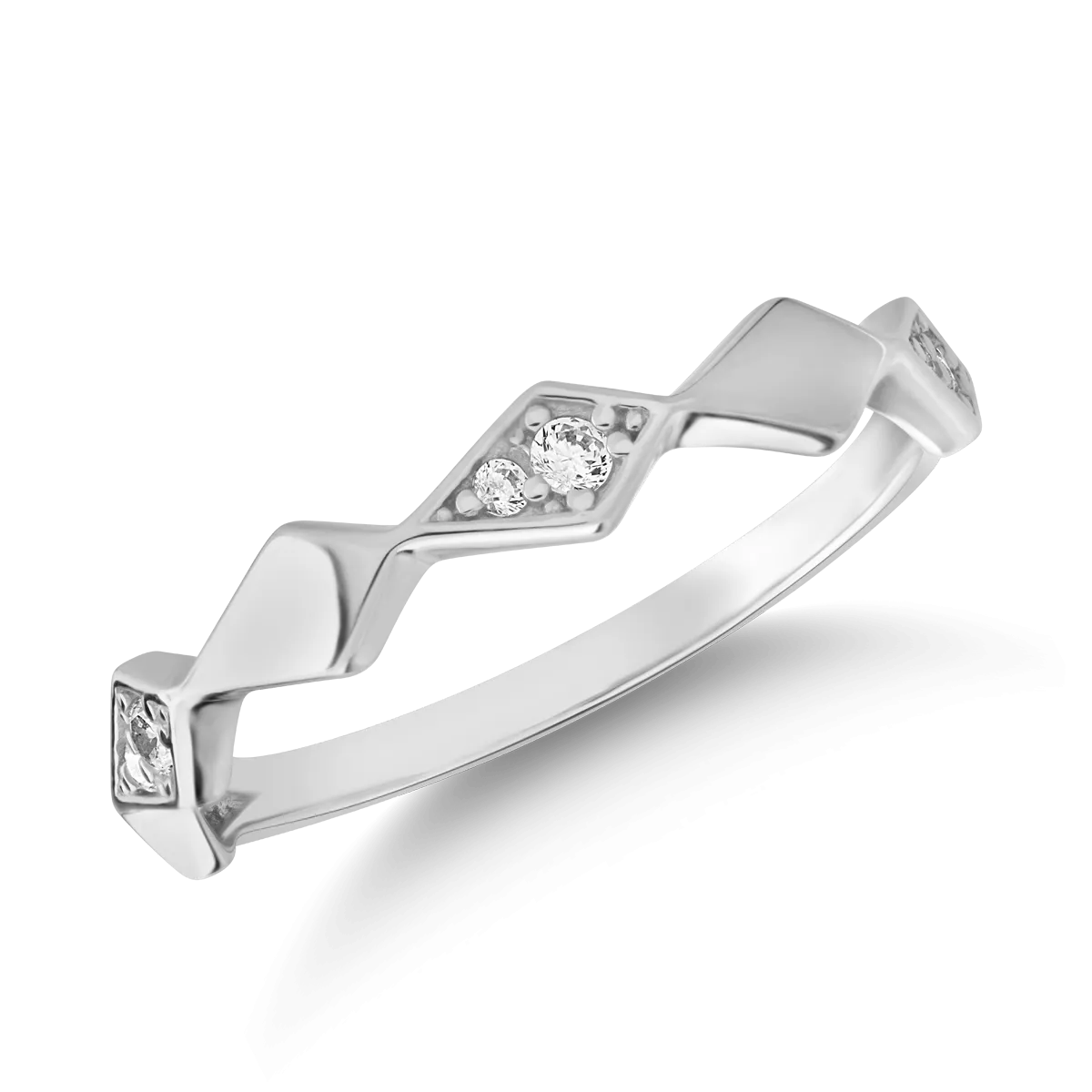 Inel din aur alb de 14K-119032