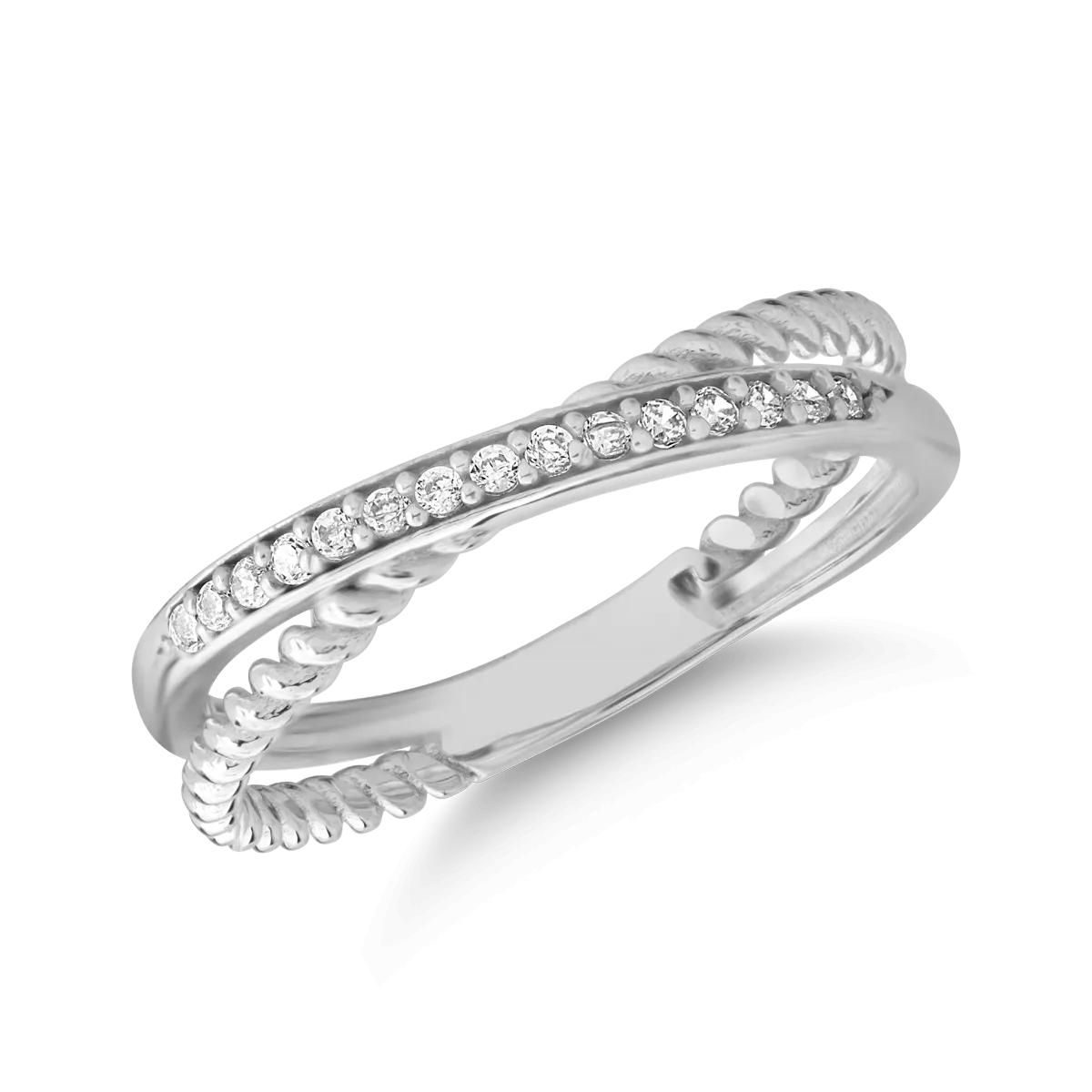 Inel din aur alb de 14K-119098