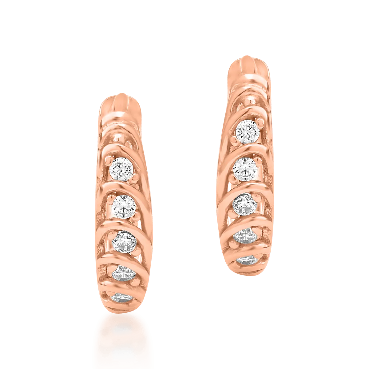 Kolczyki z 14K różowego złota